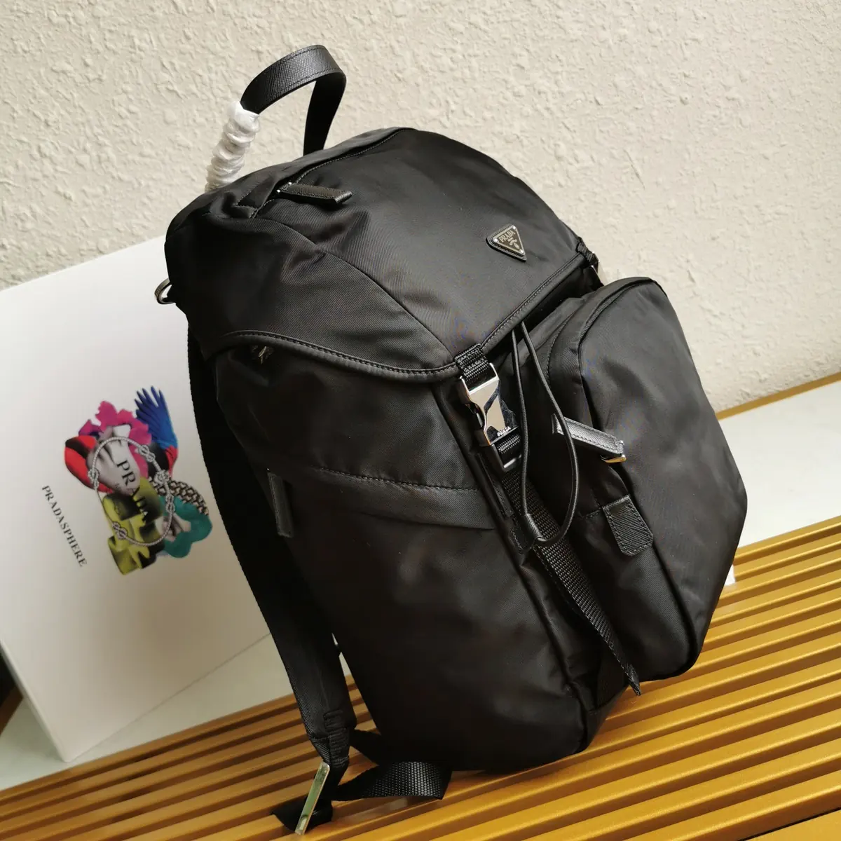 Prada Style White Nylon Backpack Lookbook Reference image 2