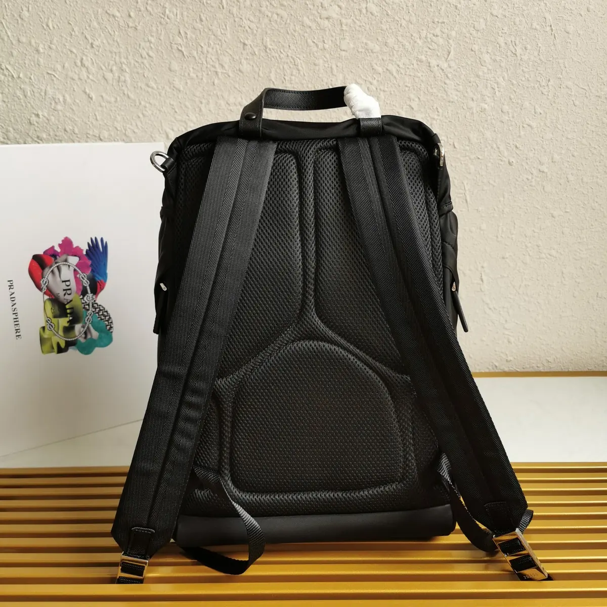 Prada Style White Nylon Backpack Lookbook Reference image 4