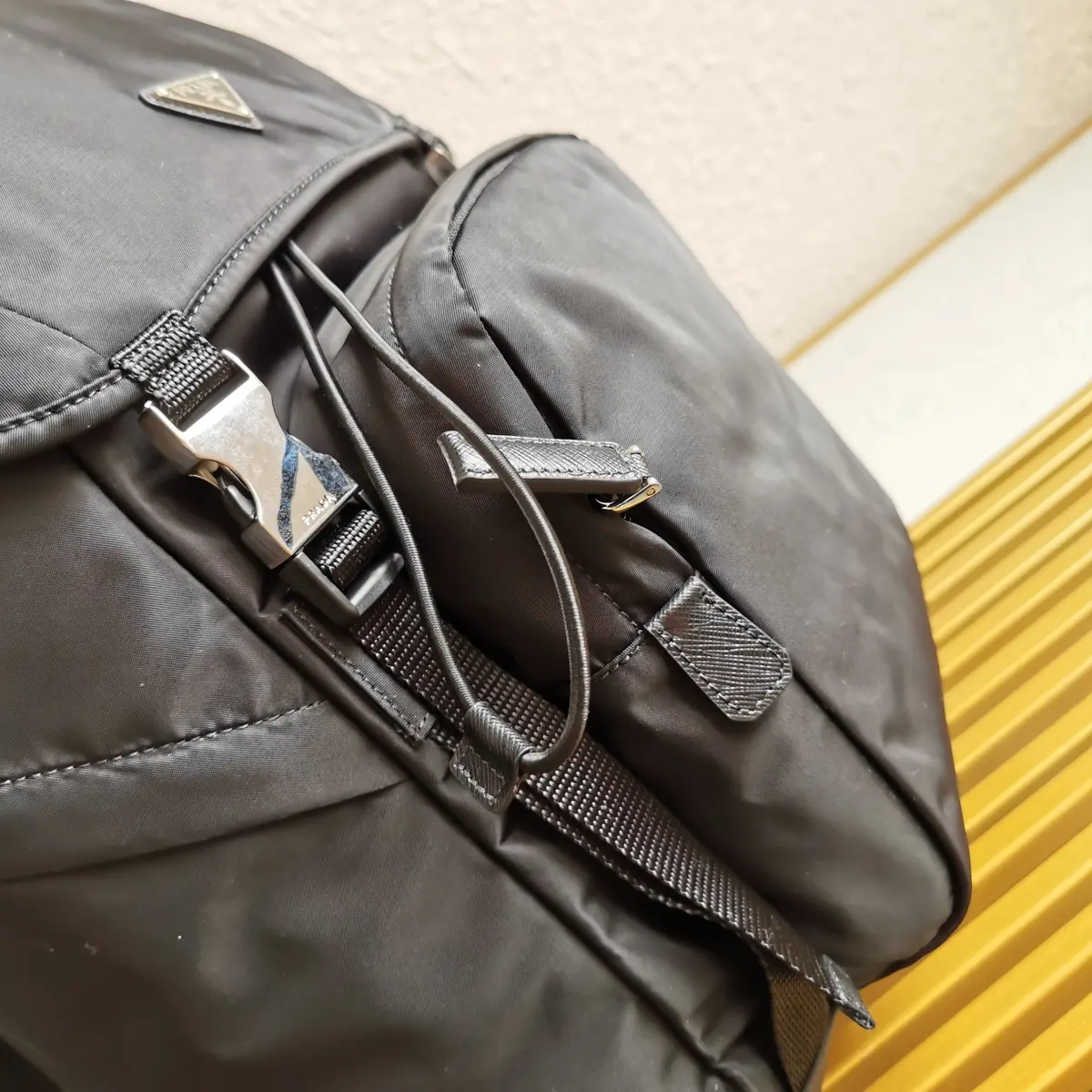 Prada Style White Nylon Backpack Lookbook Reference image 6
