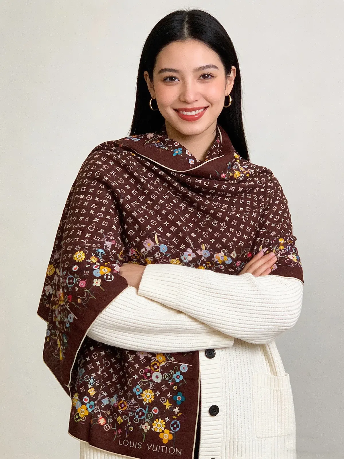 Scarf（围巾） Style Beige Bag Lookbook Reference image 1