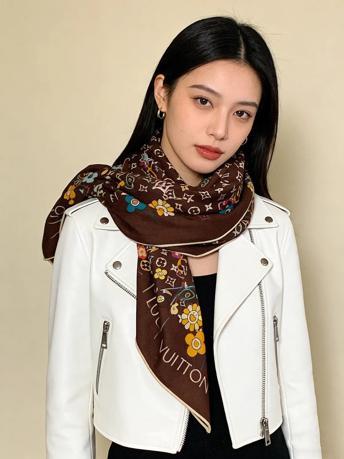 Scarf（围巾） Style Beige Bag Lookbook Reference image 2