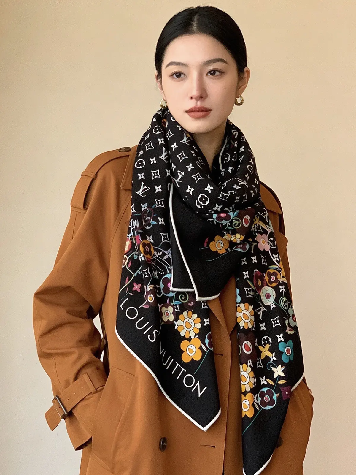 Scarf（围巾） Style Beige Bag Lookbook Reference image 1