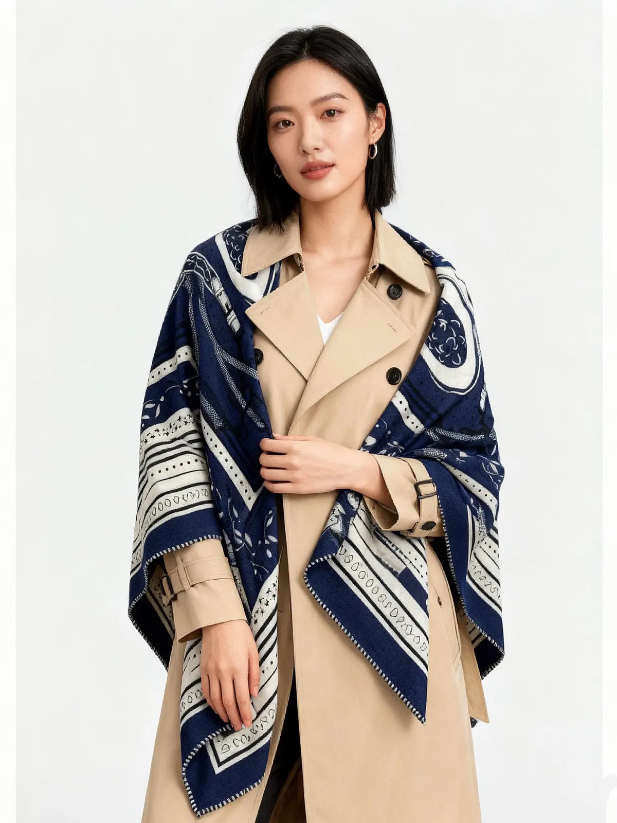 Scarf（围巾） Style Beige Scarf Lookbook Reference image 1