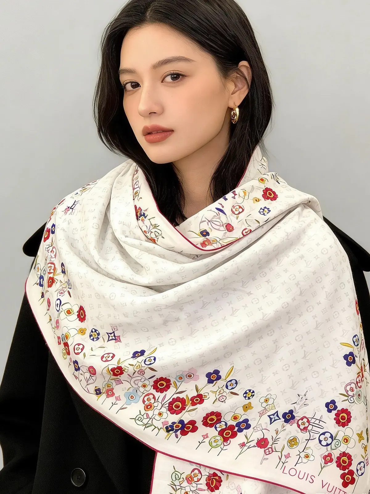 Scarf（围巾） Style Beige Scarf Lookbook Reference image 1