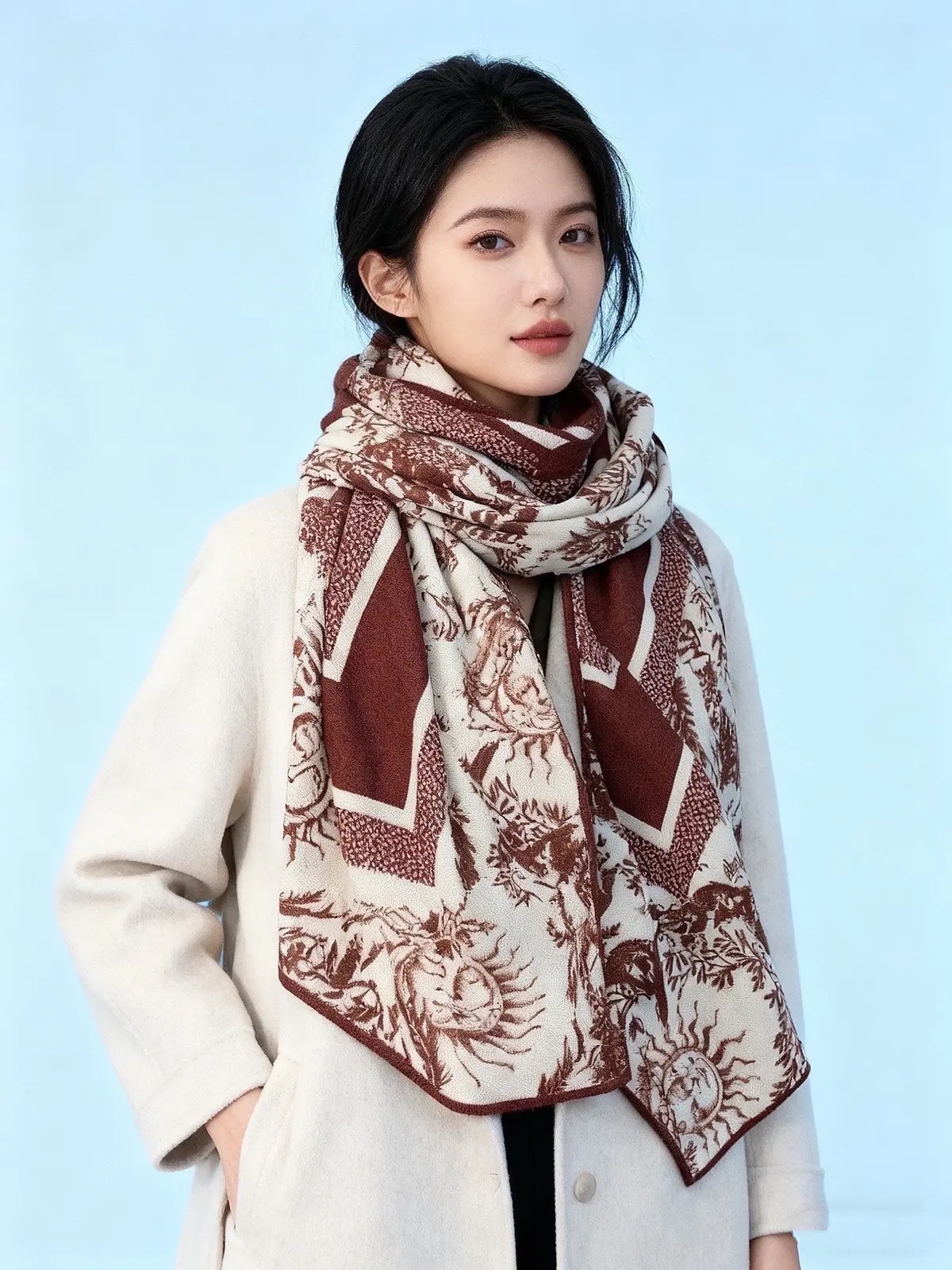 Scarf（围巾） Style Black Scarf Lookbook Reference image 1
