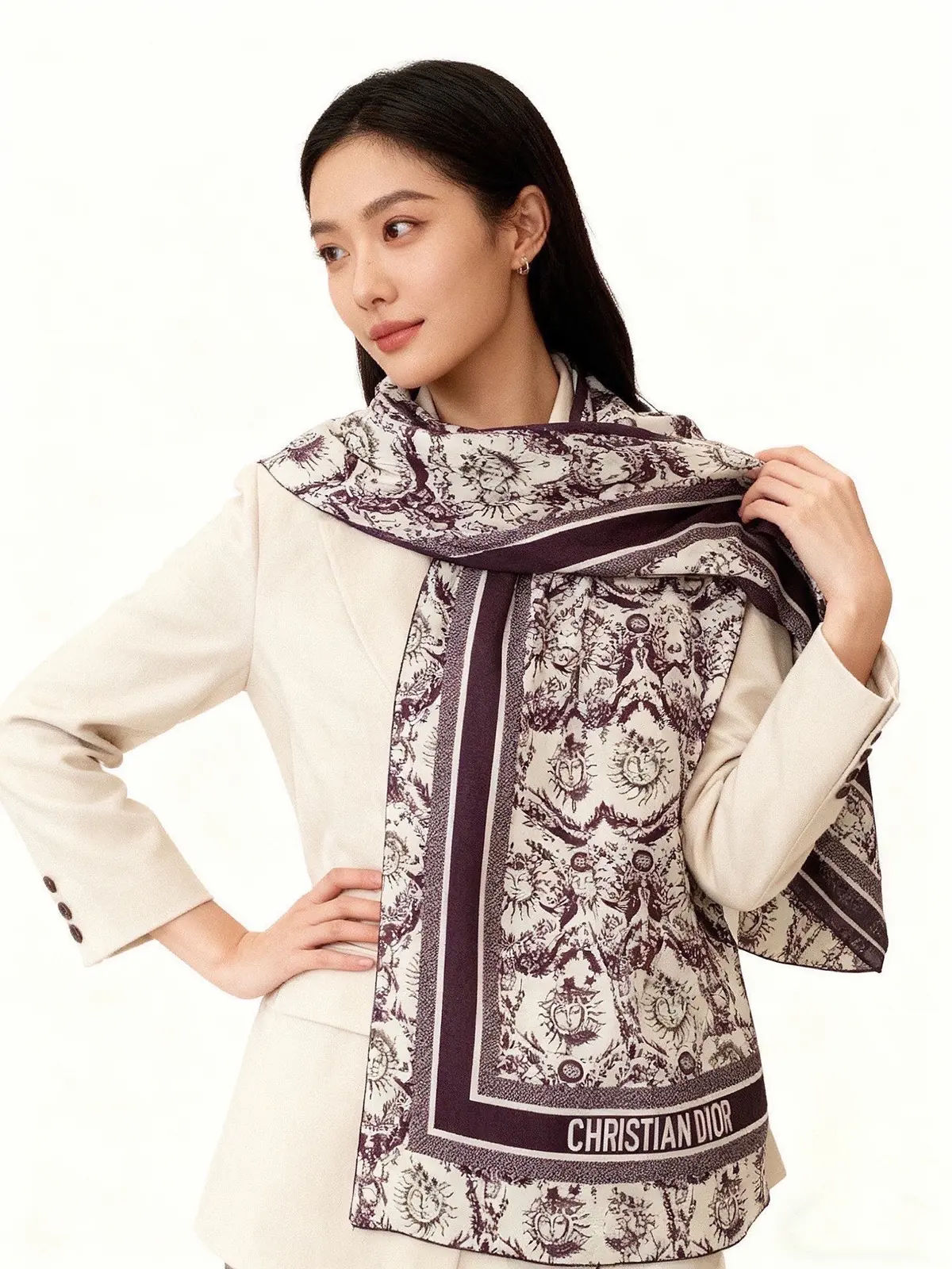 Scarf（围巾） Style Black Scarf Lookbook Reference image 2