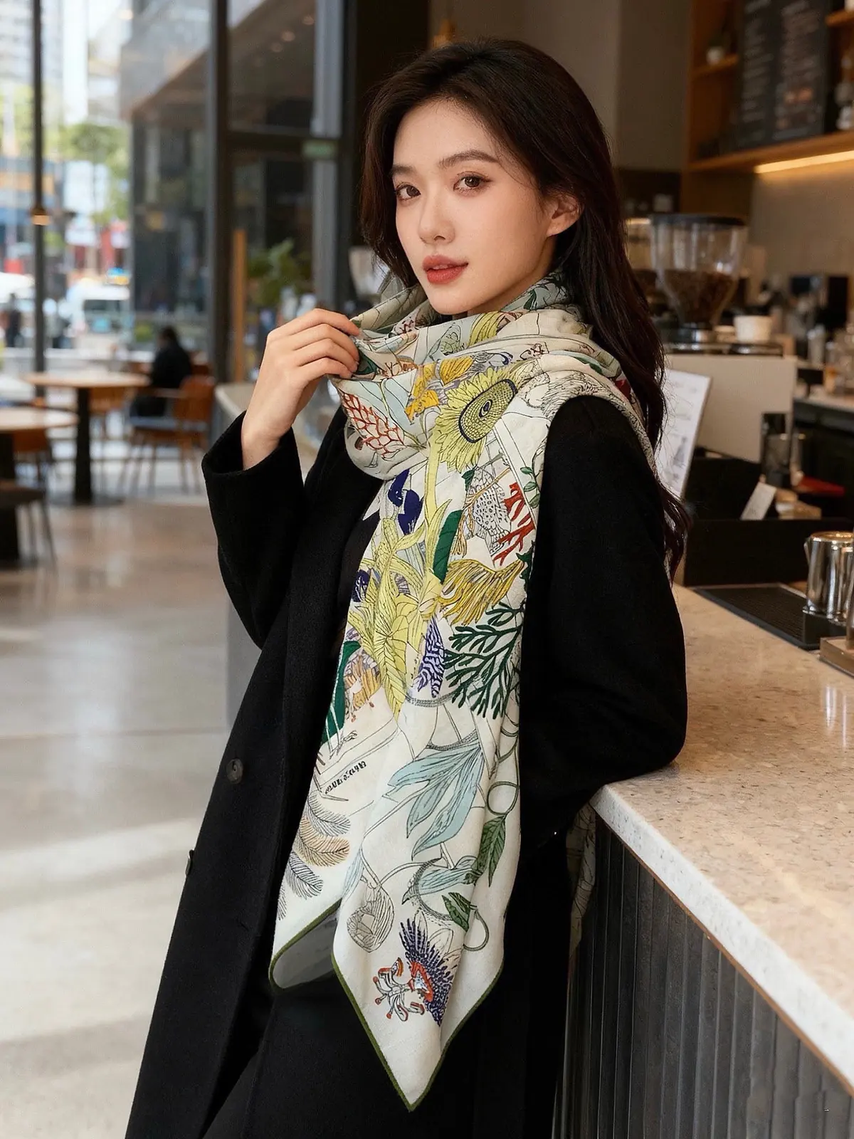 Scarf（围巾） Style White Bag Lookbook Reference image 2