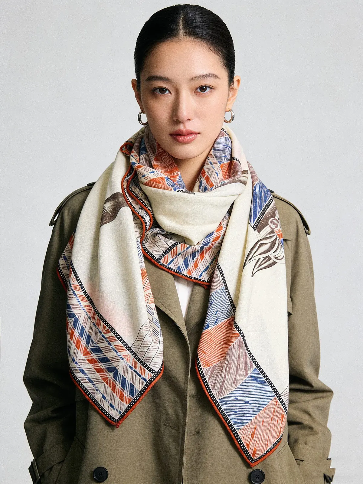 Scarf（围巾） Style White Bag Lookbook Reference image 2