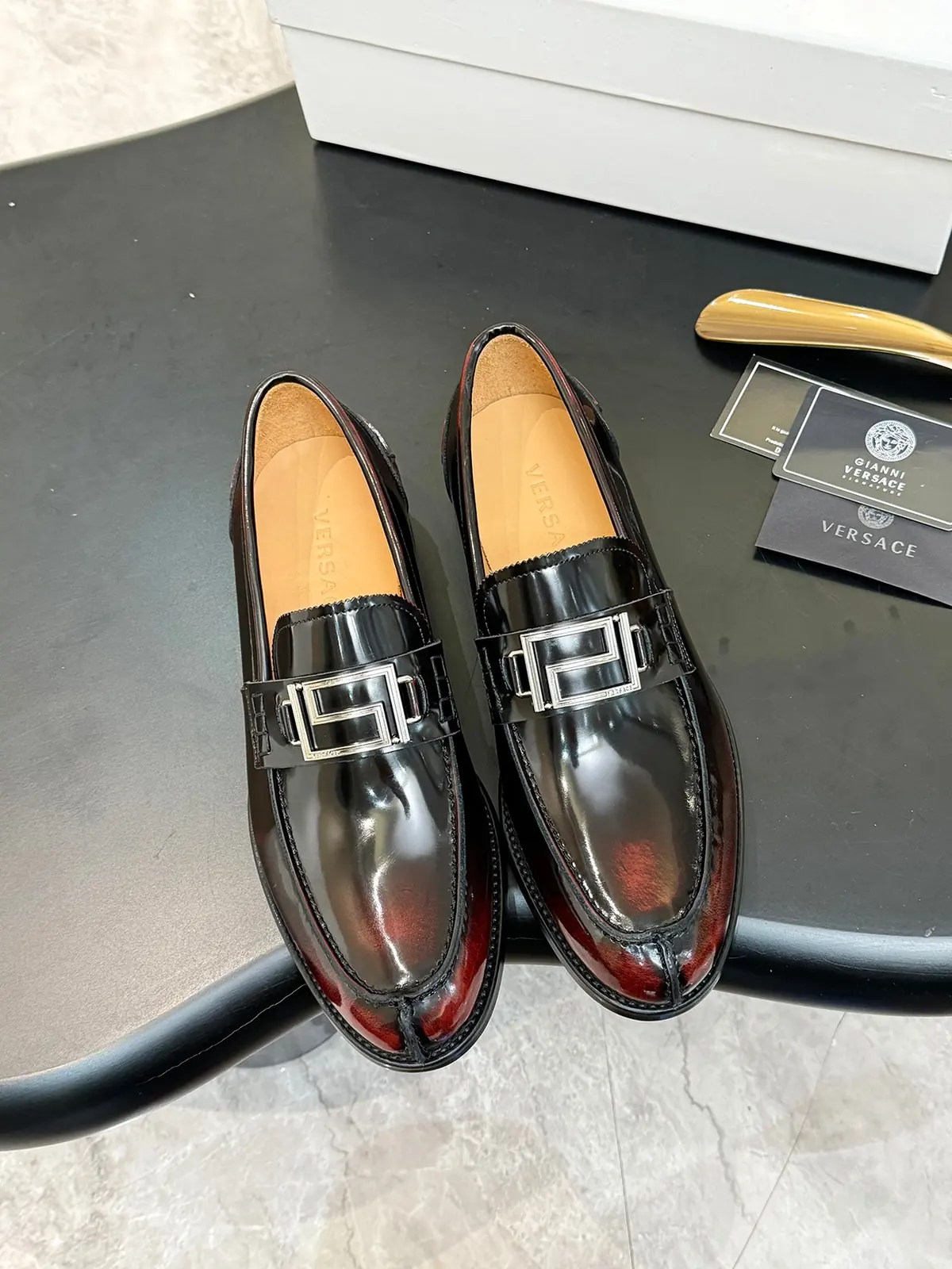 Versace Style Leather Men's Shoes Lookbook Reference image 1
