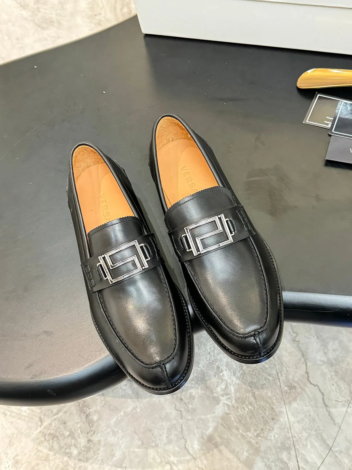 Versace Style Leather Men's Shoes Lookbook Reference image 1