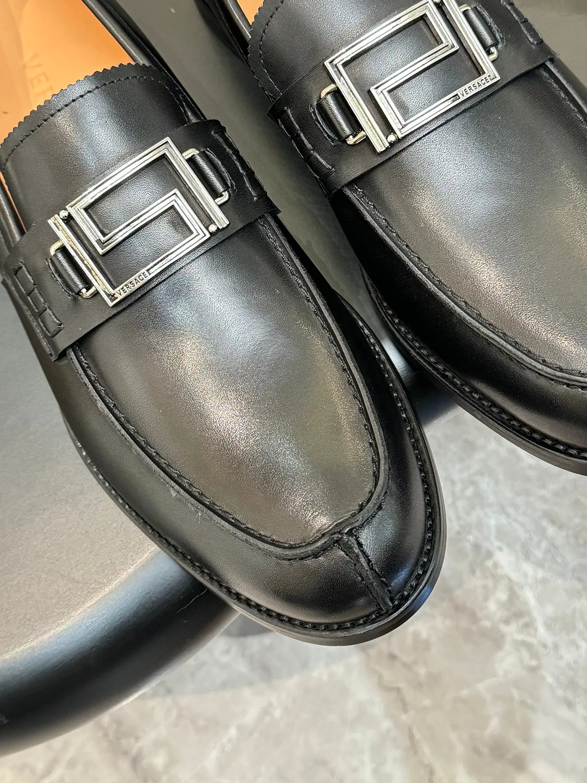 Versace Style Leather Men's Shoes Lookbook Reference image 5