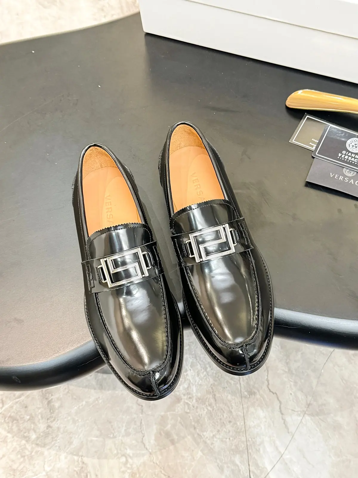 Versace Style Leather Men's Shoes Lookbook Reference image 1