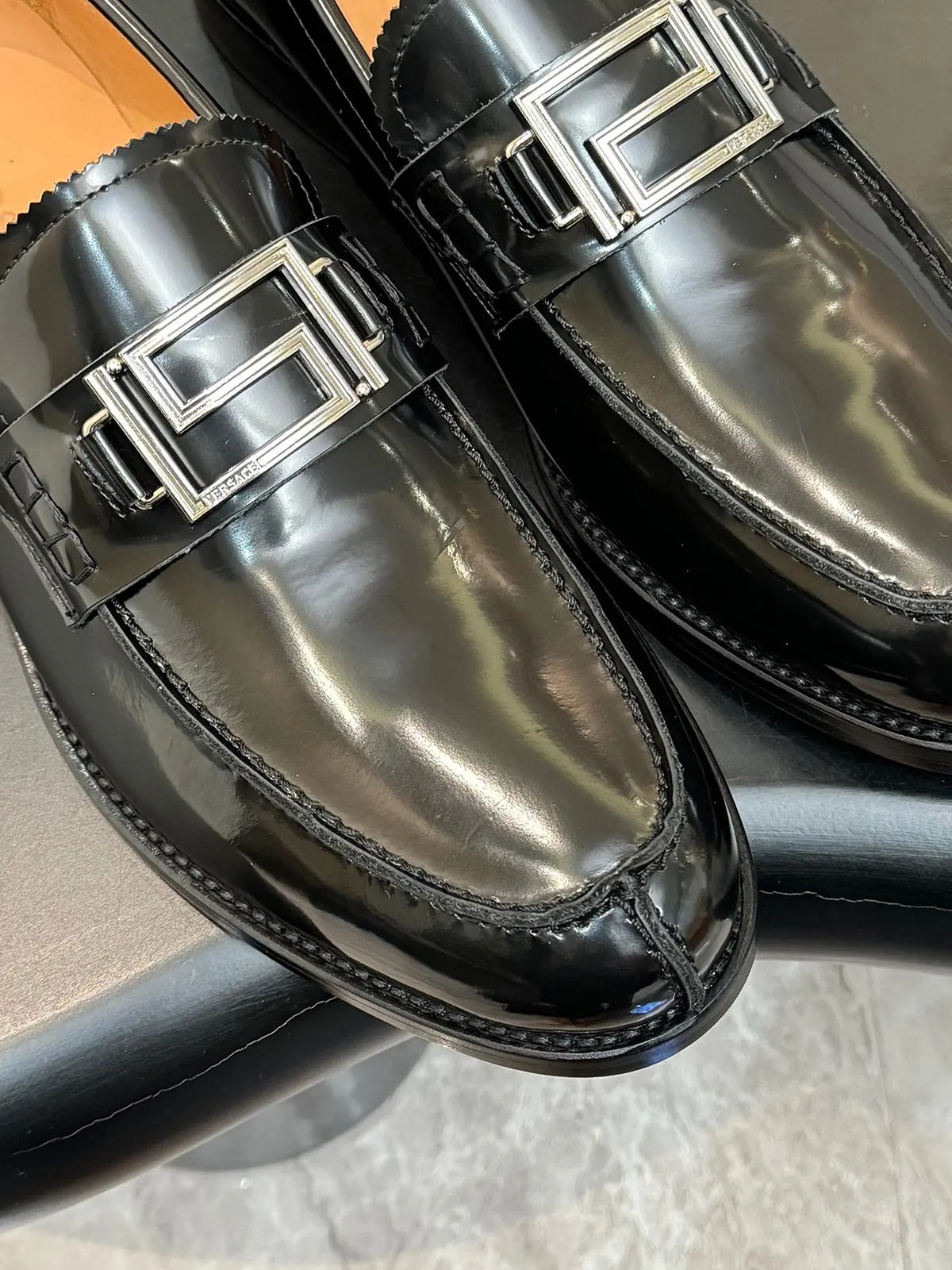 Versace Style Leather Men's Shoes Lookbook Reference image 5