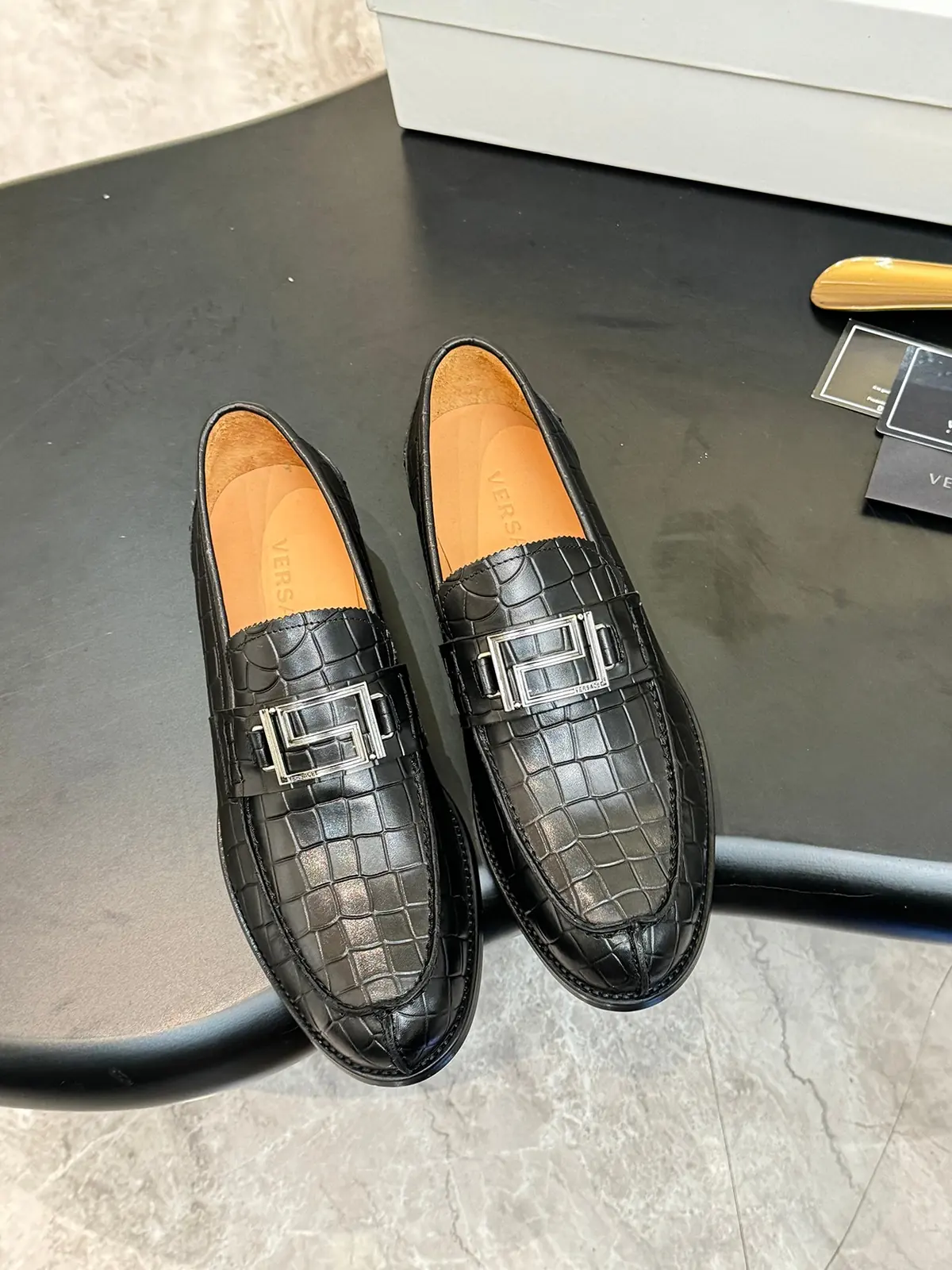 Versace Style Leather Men's Shoes Lookbook Reference image 1