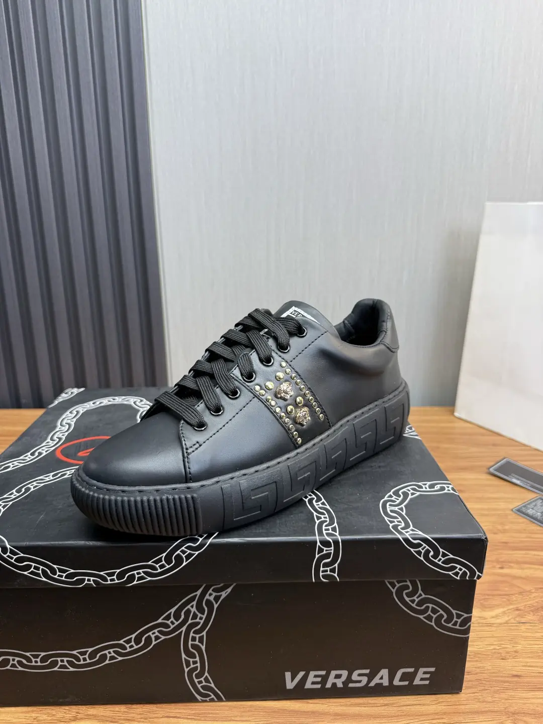 Versace Style Leather Men's Shoes Lookbook Reference image 4