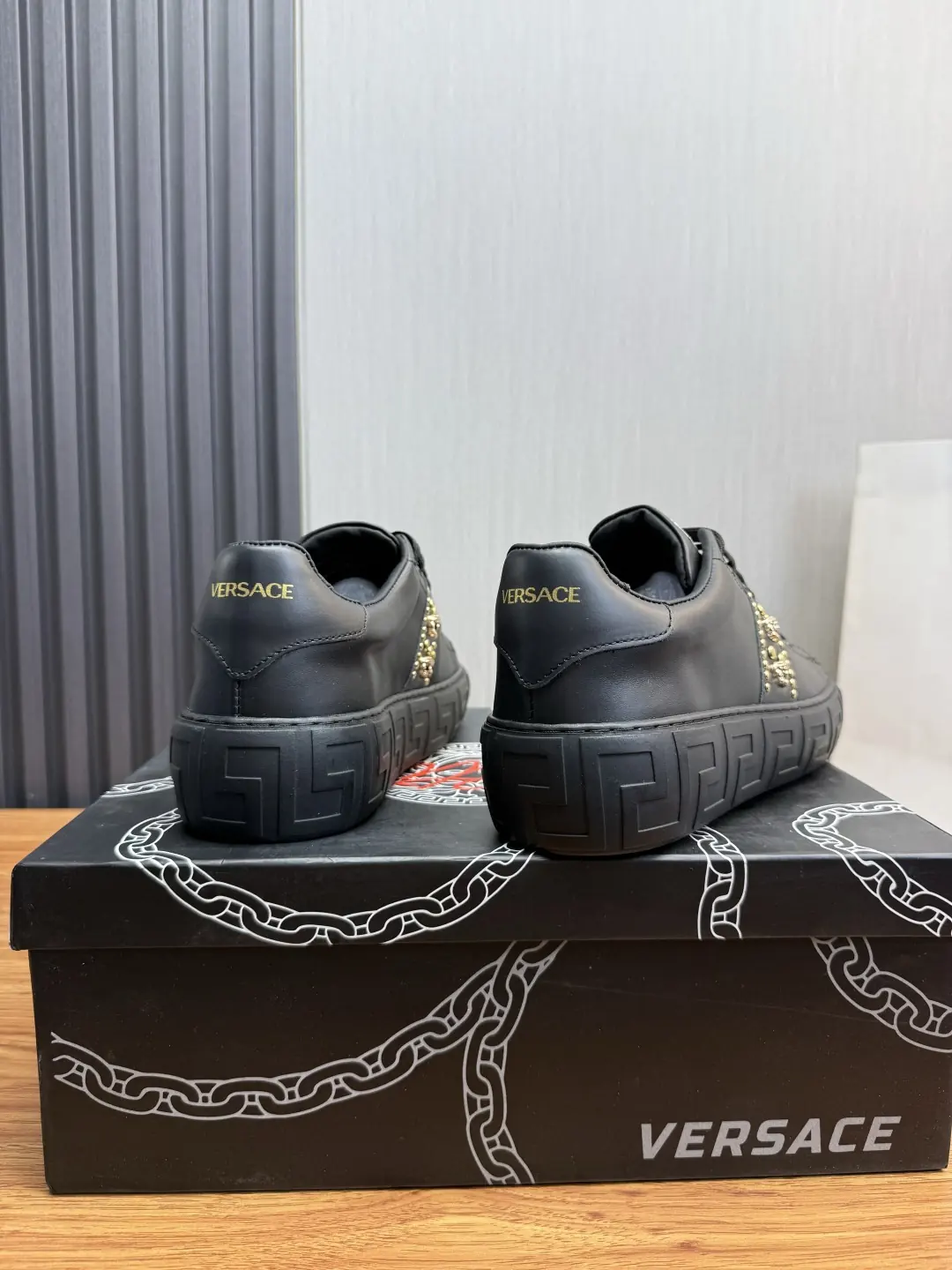 Versace Style Leather Men's Shoes Lookbook Reference image 5