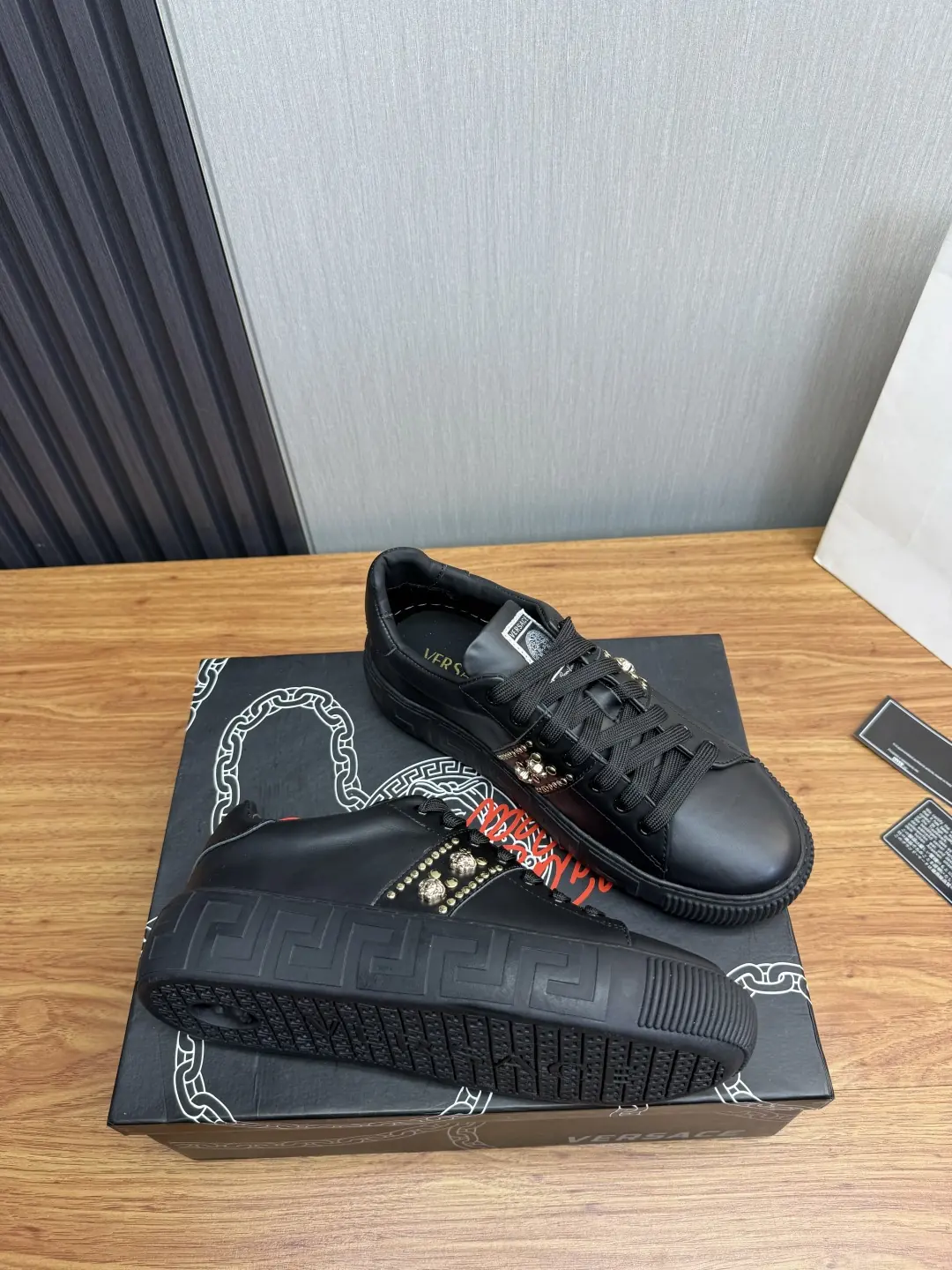 Versace Style Leather Men's Shoes Lookbook Reference image 6