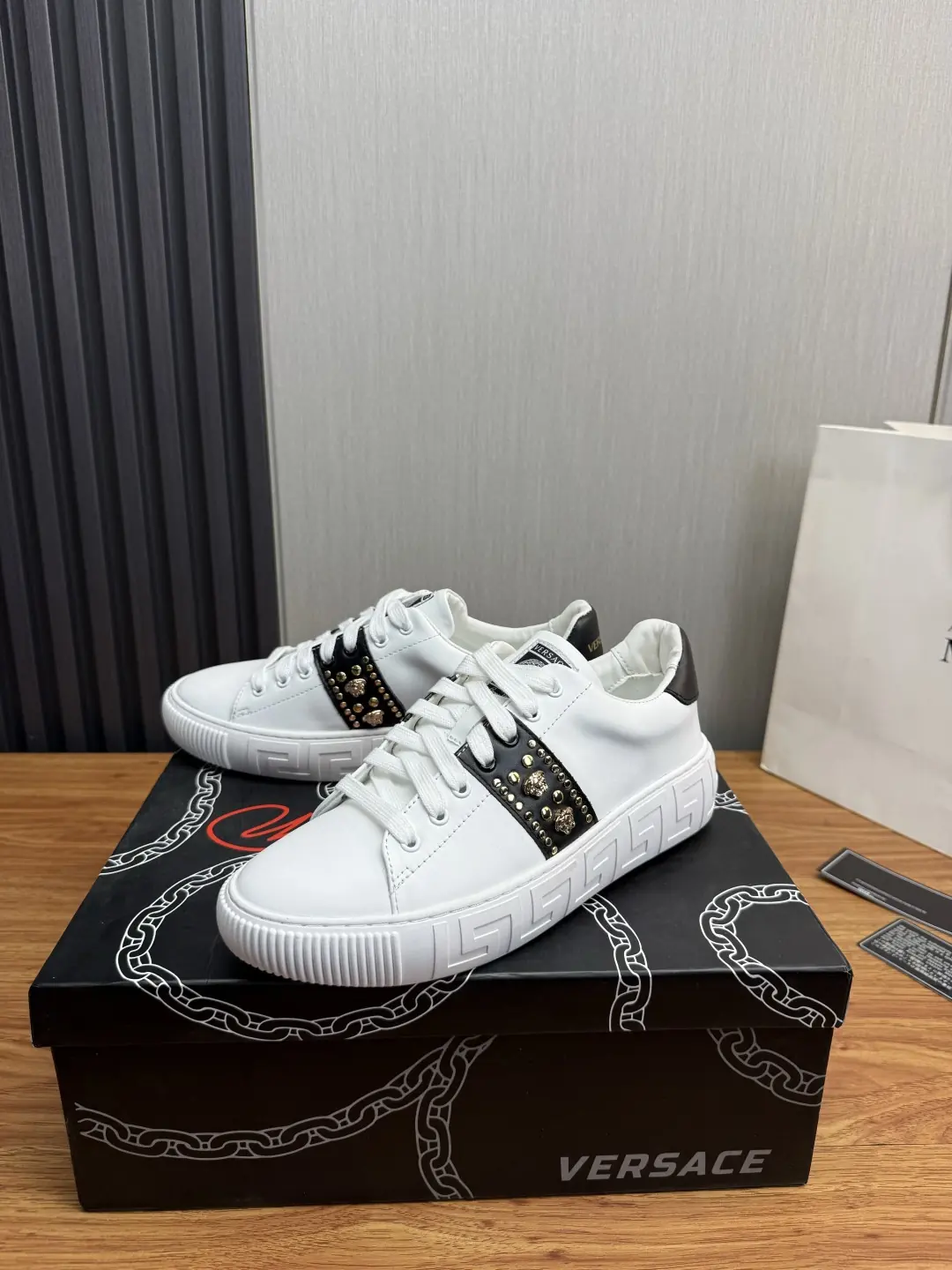 Versace Style Leather Men's Shoes Lookbook Reference image 3