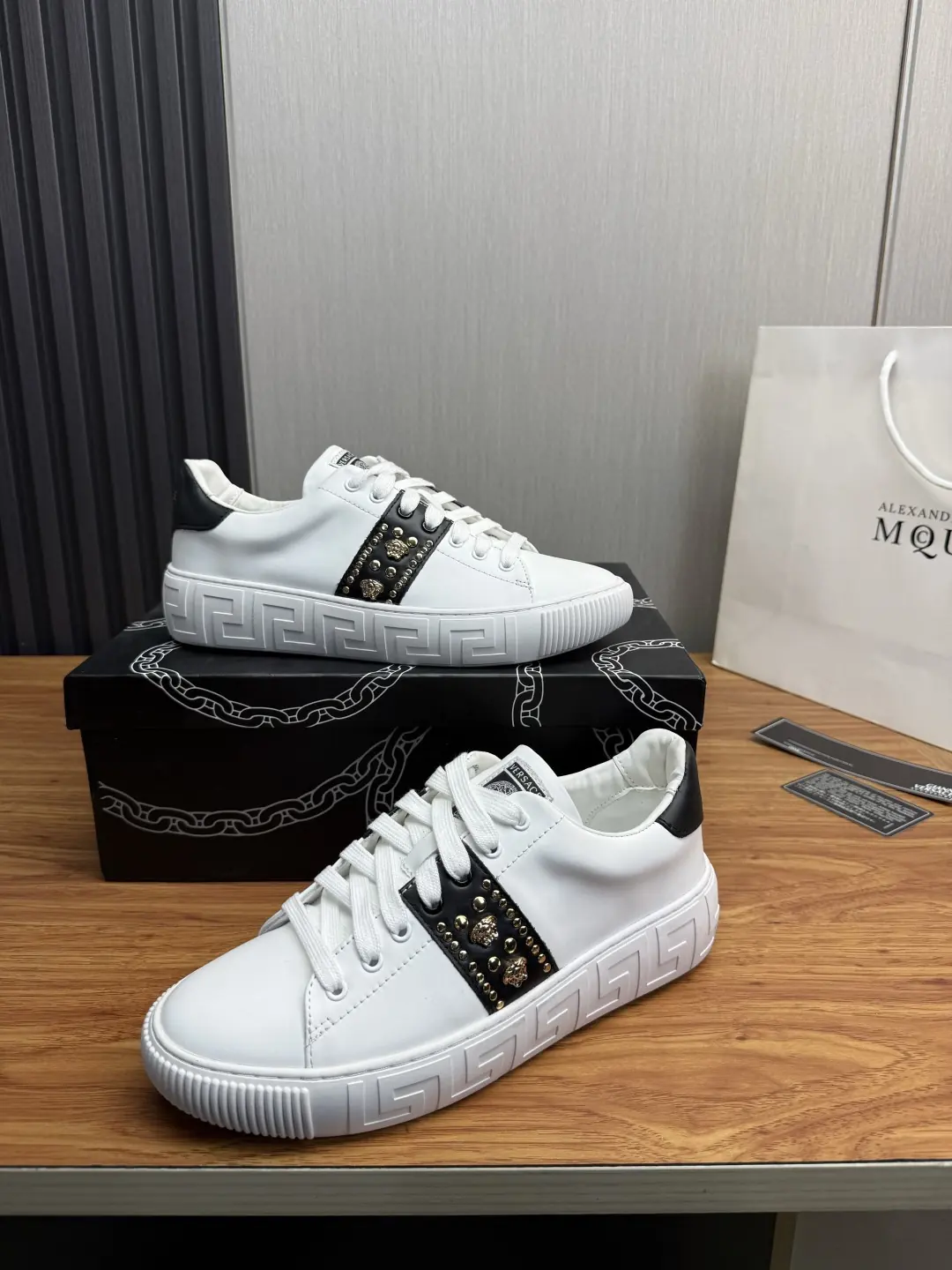 Versace Style Leather Men's Shoes Lookbook Reference image 4