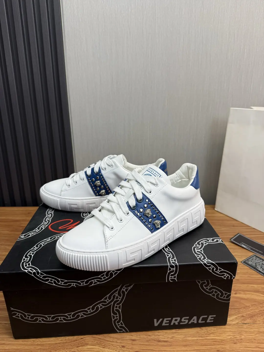 Versace Style Leather Men's Shoes Lookbook Reference image 3