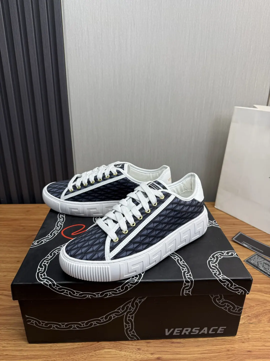 Versace Style Leather Men's Shoes Lookbook Reference image 3