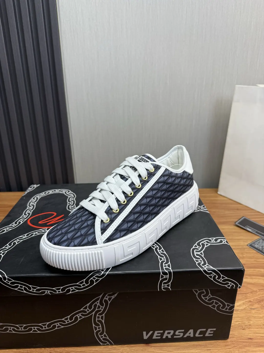 Versace Style Leather Men's Shoes Lookbook Reference image 4