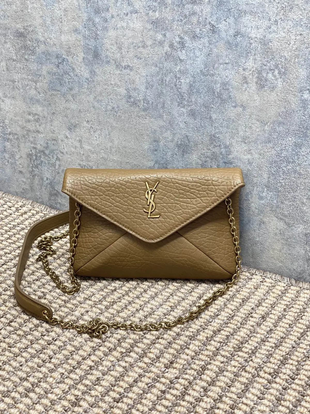 YSL Style Beige Leather Chain Bag Bags Chain Bag detail image 1 from source 729392