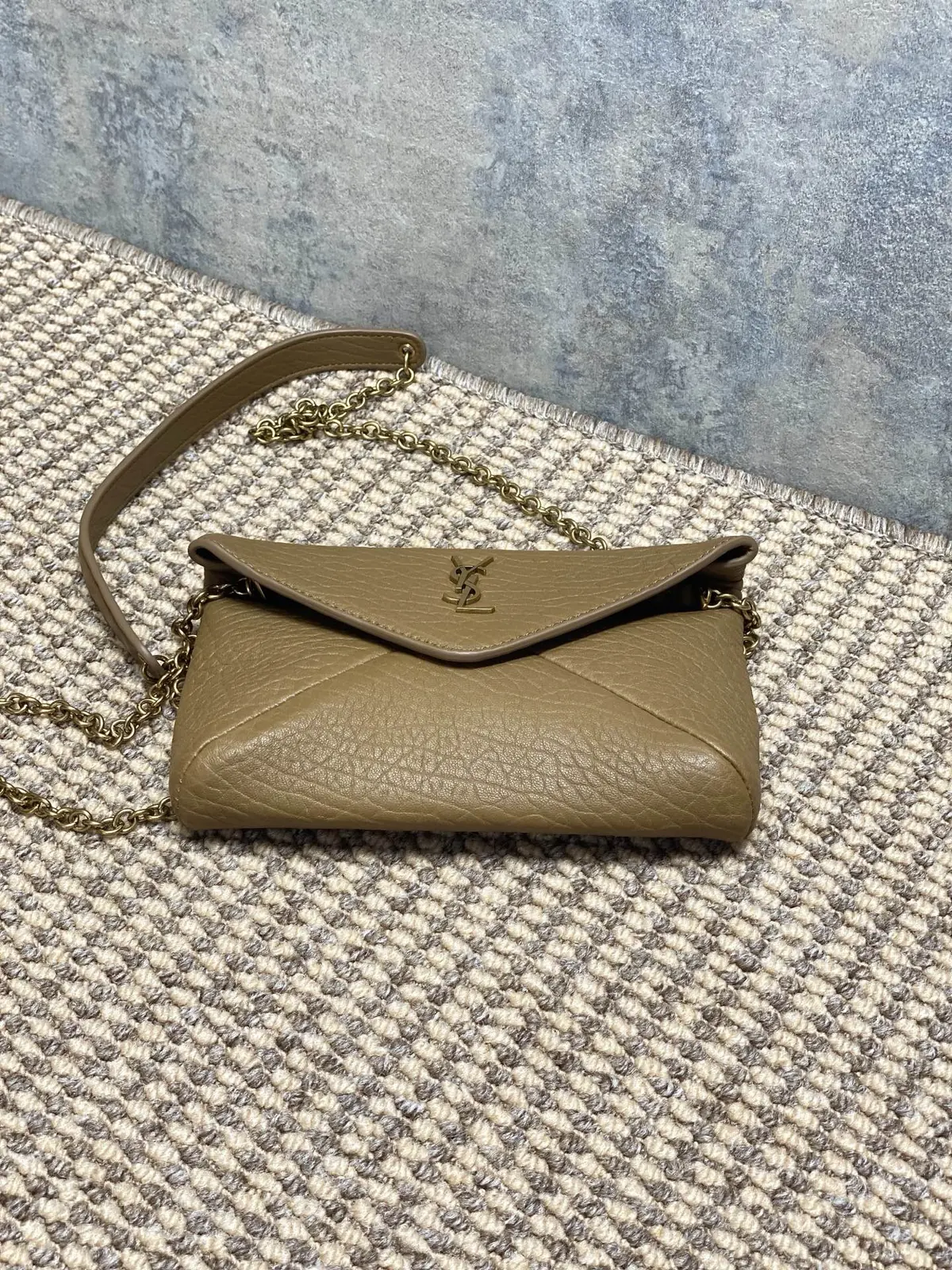 YSL Style Beige Leather Chain Bag Bags Chain Bag detail image 3 from source 729392