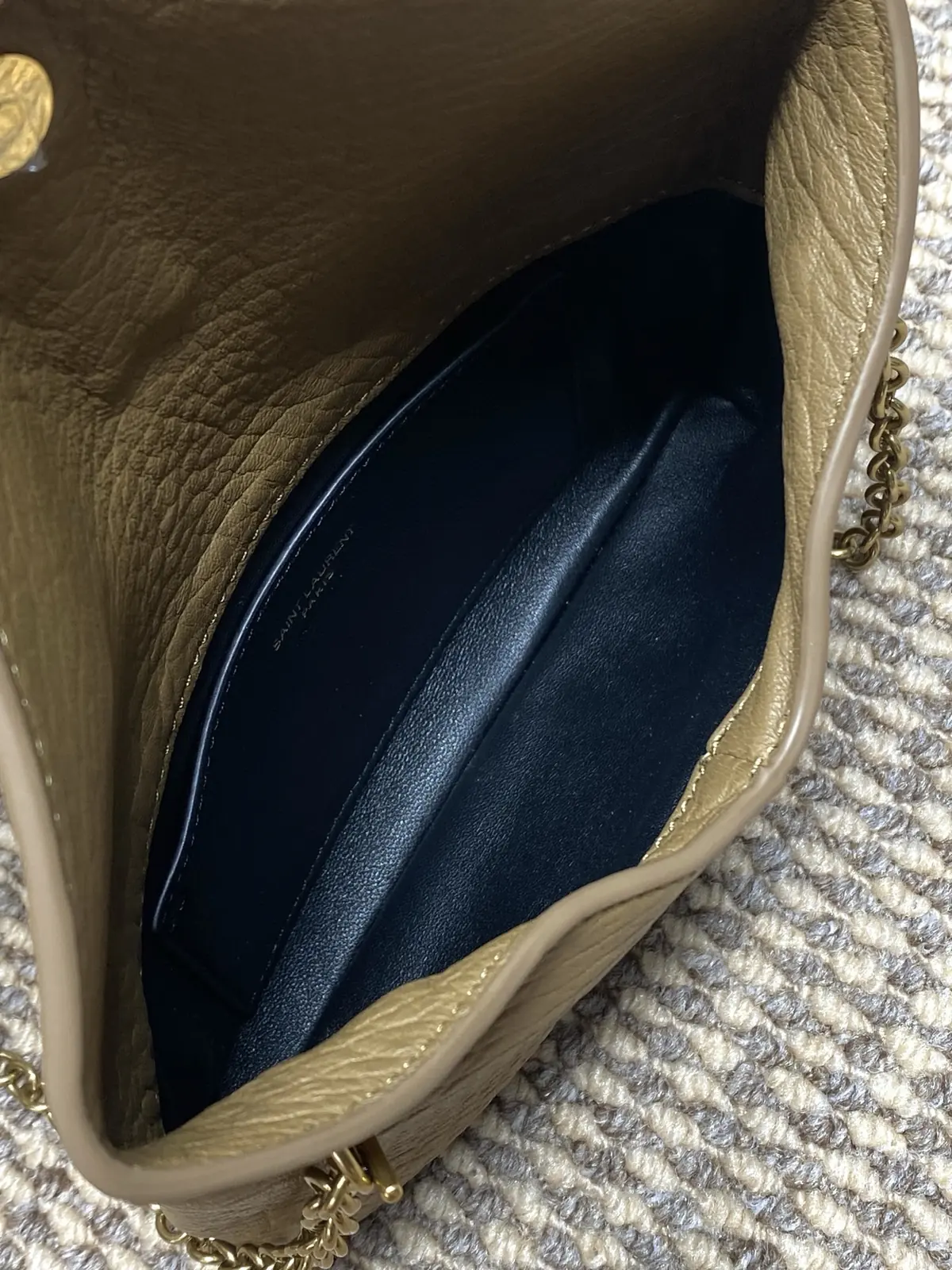 YSL Style Beige Leather Chain Bag Bags Chain Bag detail image 9 from source 729392
