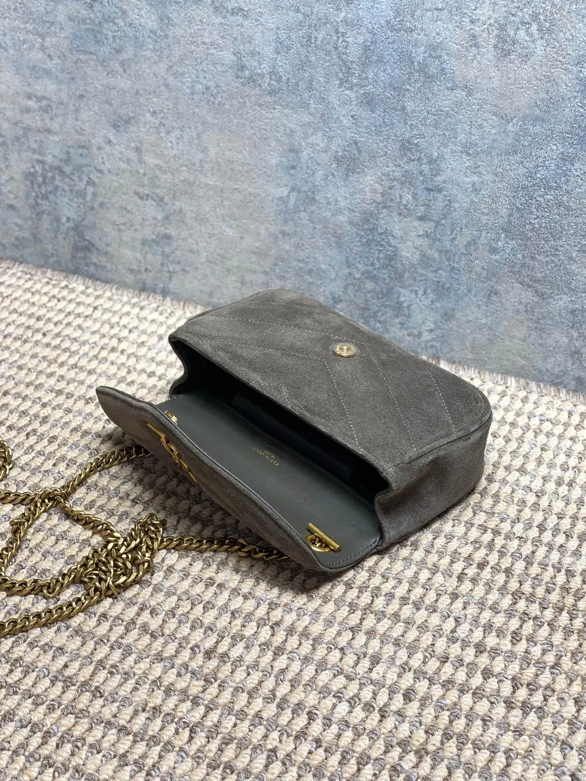 YSL Style Black Leather Card Holder Lookbook Reference image 4