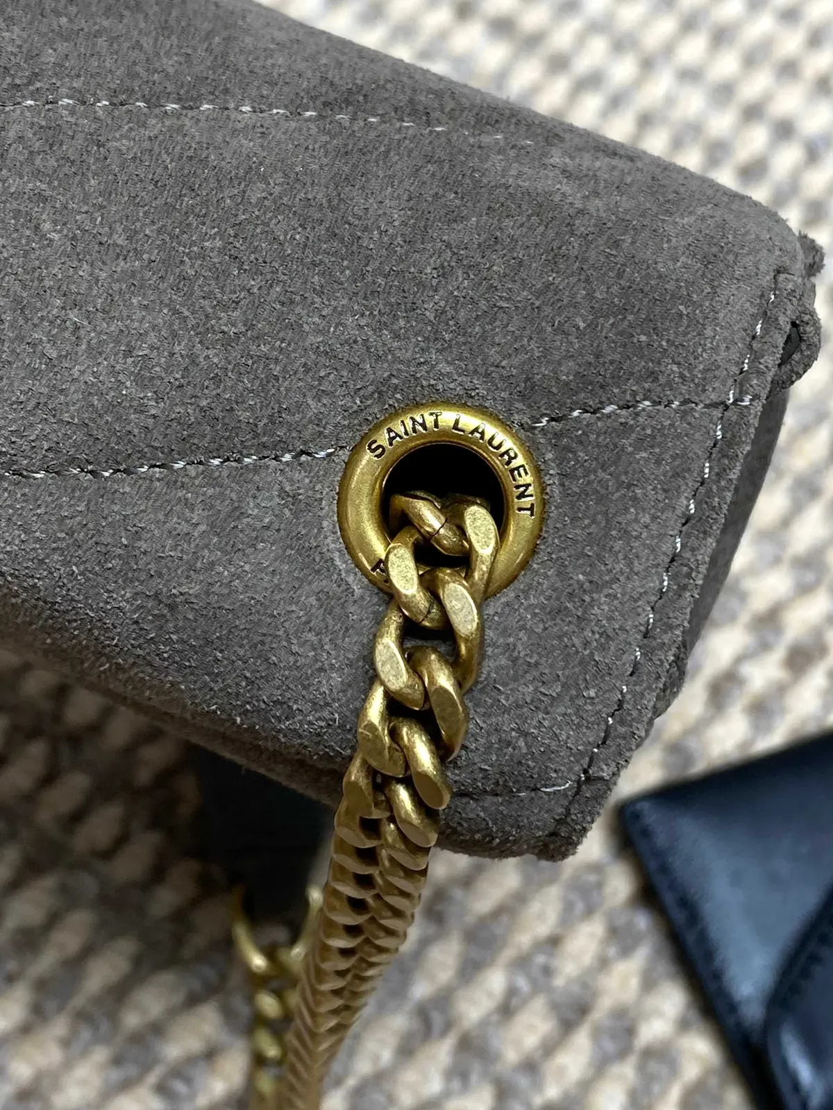 YSL Style Black Leather Card Holder Lookbook Reference image 6