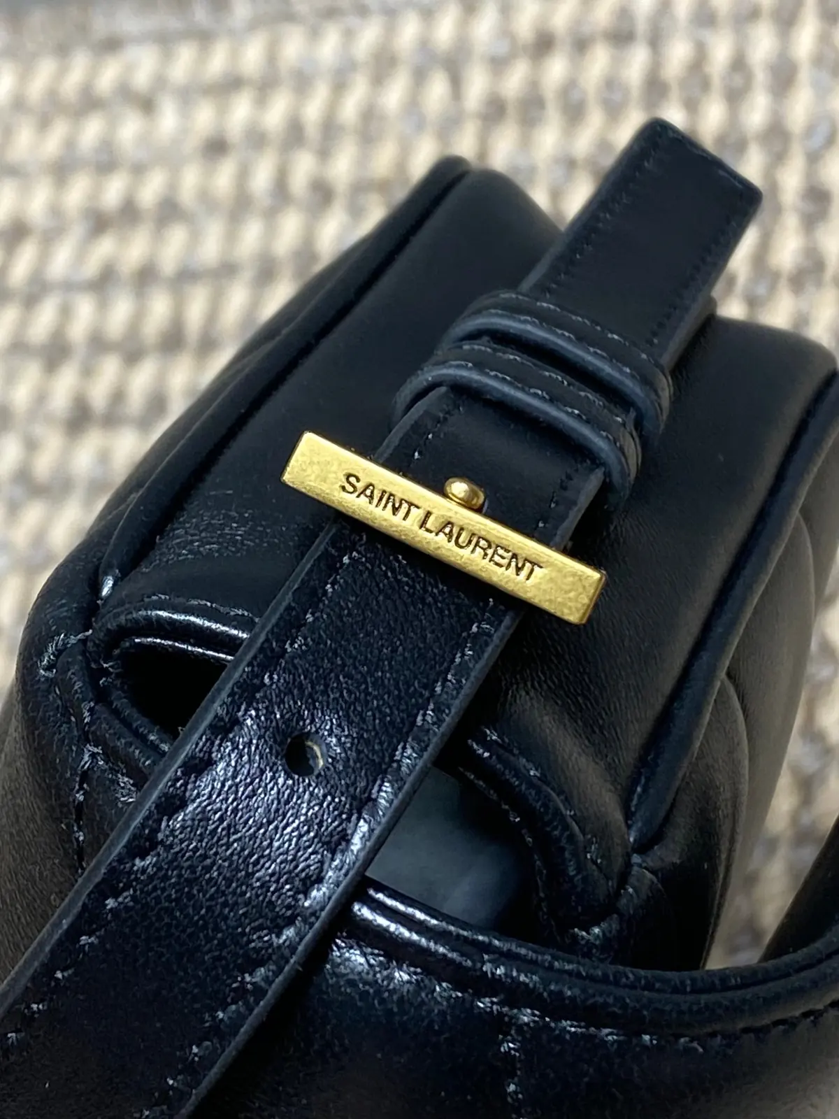 YSL Style Black Leather Chain Bag Lookbook Reference image 6