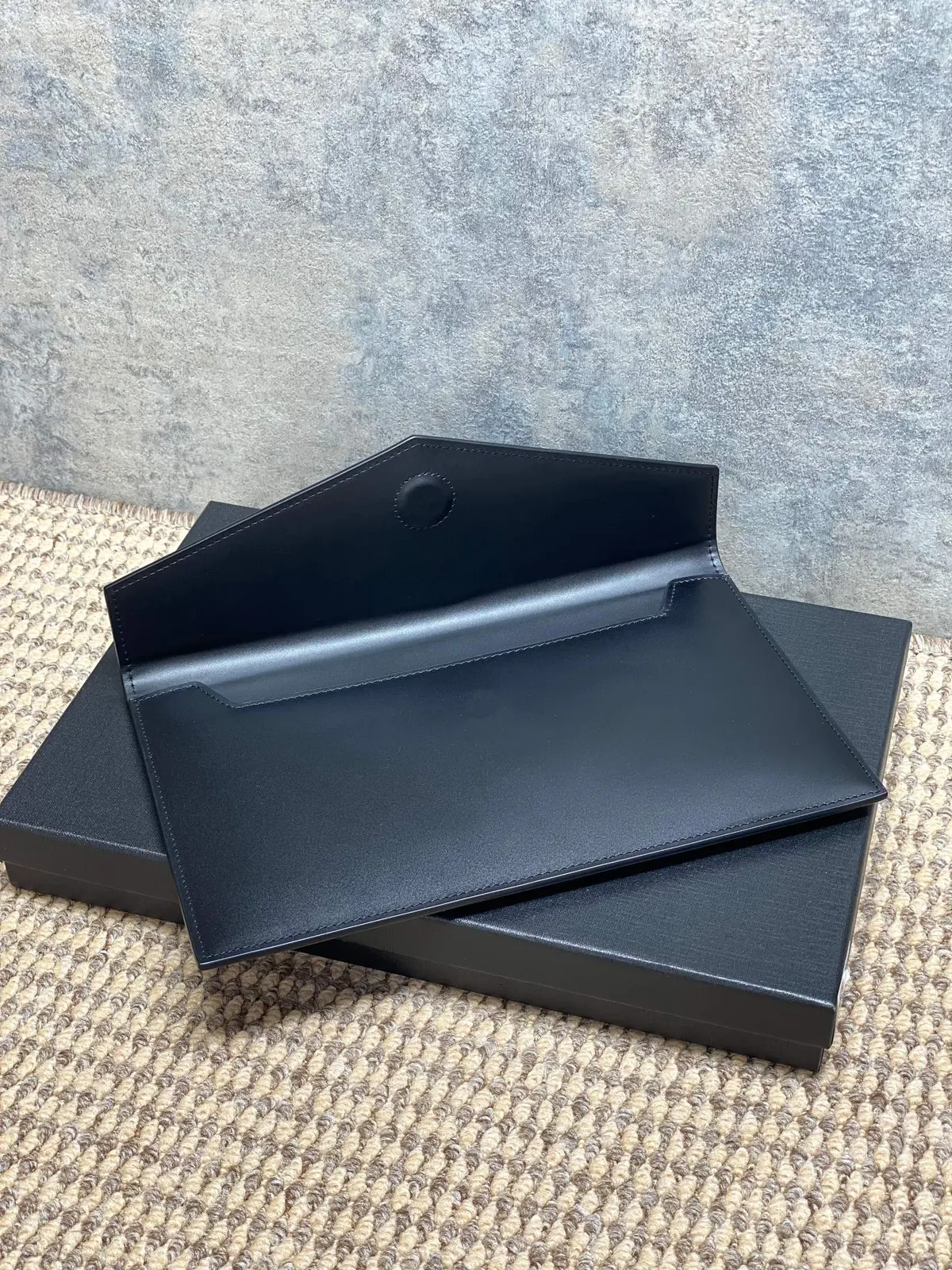 YSL Style Black Leather Clutch Lookbook Reference image 6