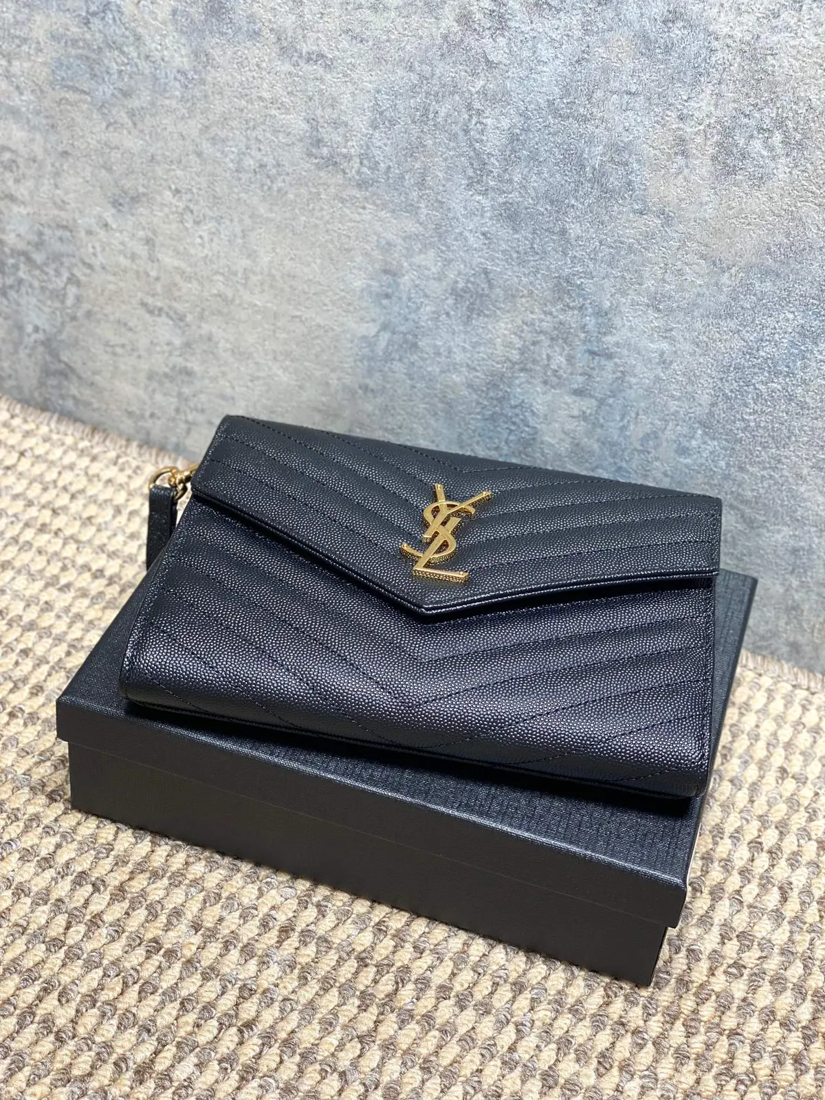 YSL Style Black Leather Clutch Lookbook Reference image 3