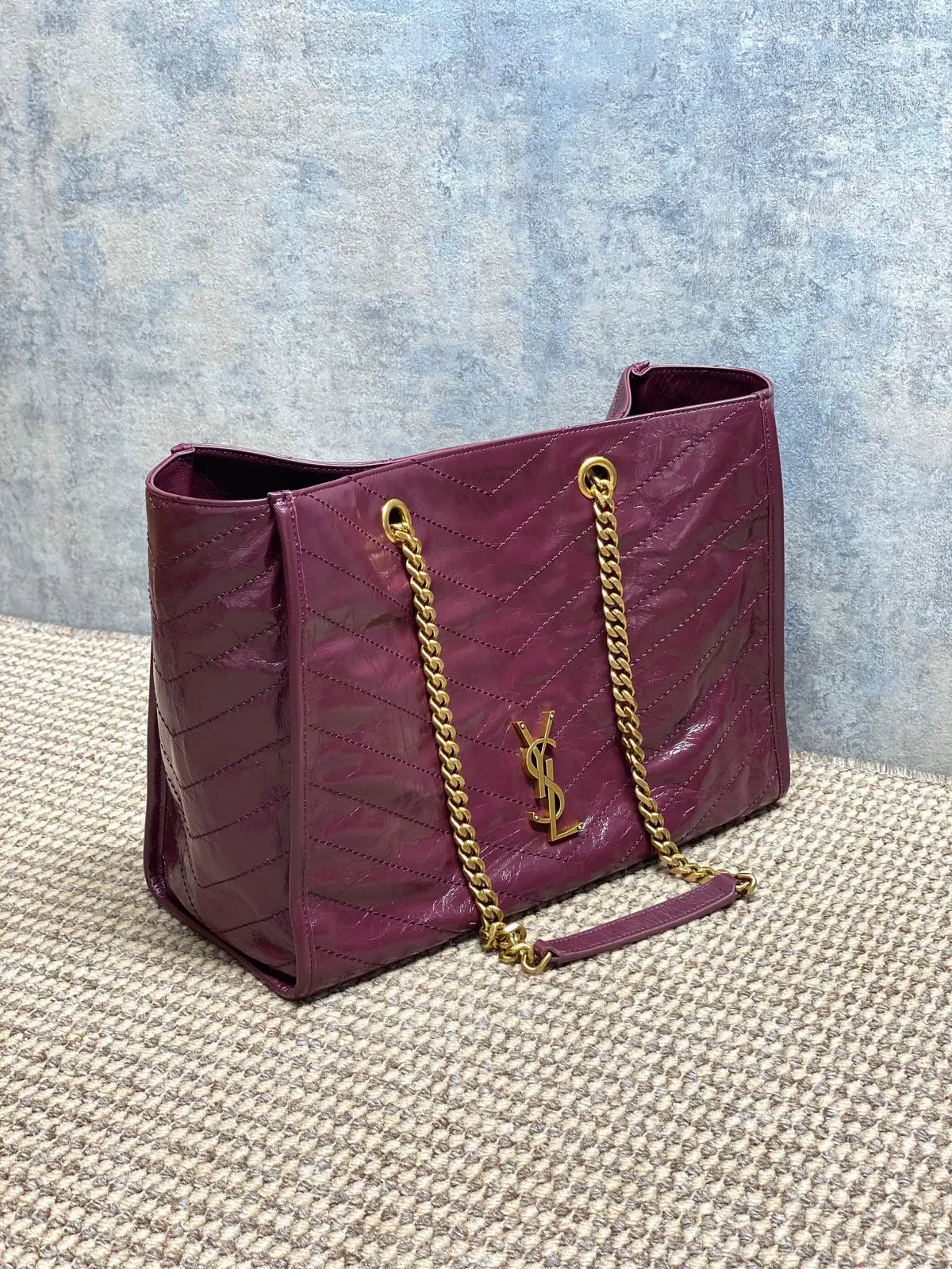 YSL Style Black Leather Tote Bag Lookbook Reference image 2