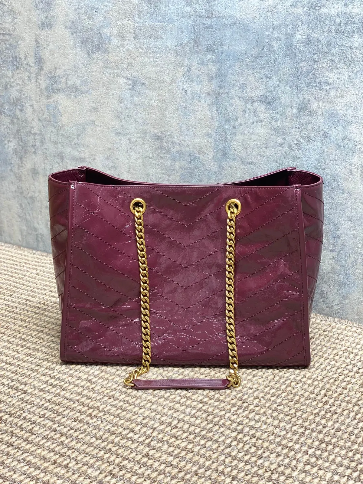 YSL Style Black Leather Tote Bag Lookbook Reference image 3