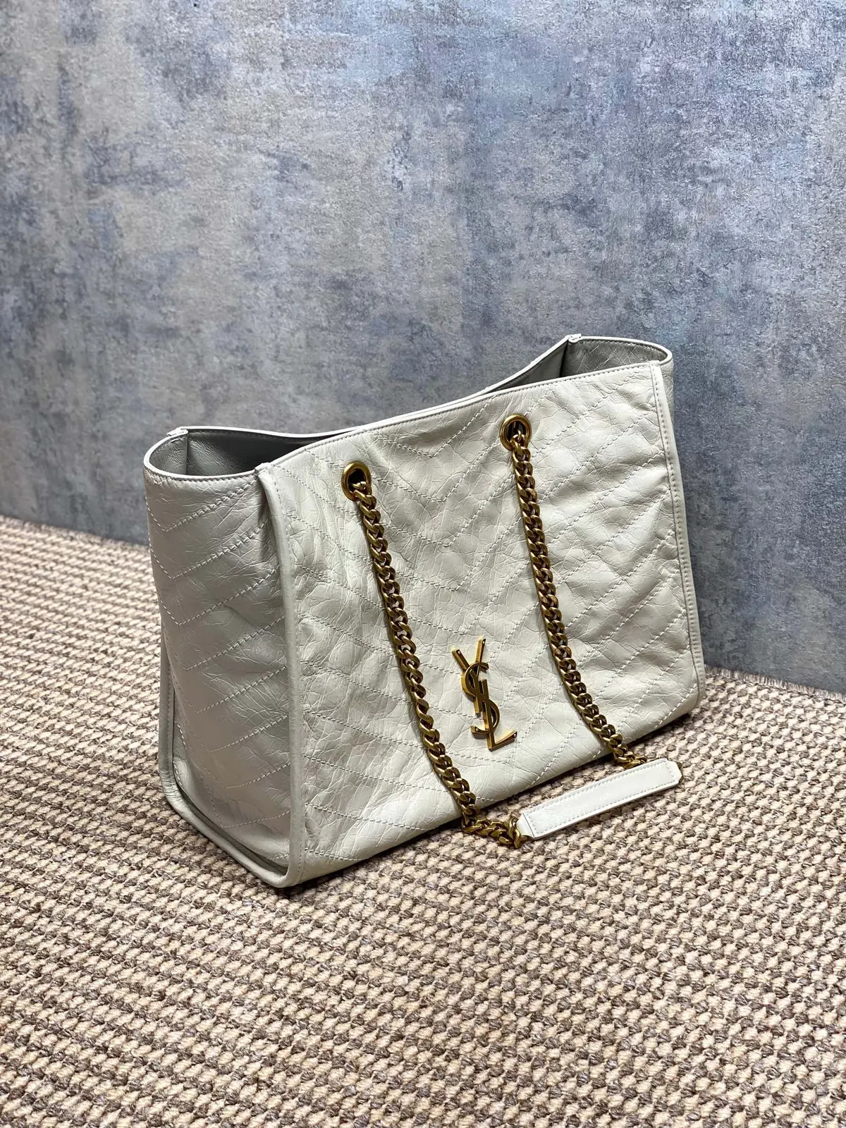 YSL Style Black Leather Tote Bag Lookbook Reference image 2