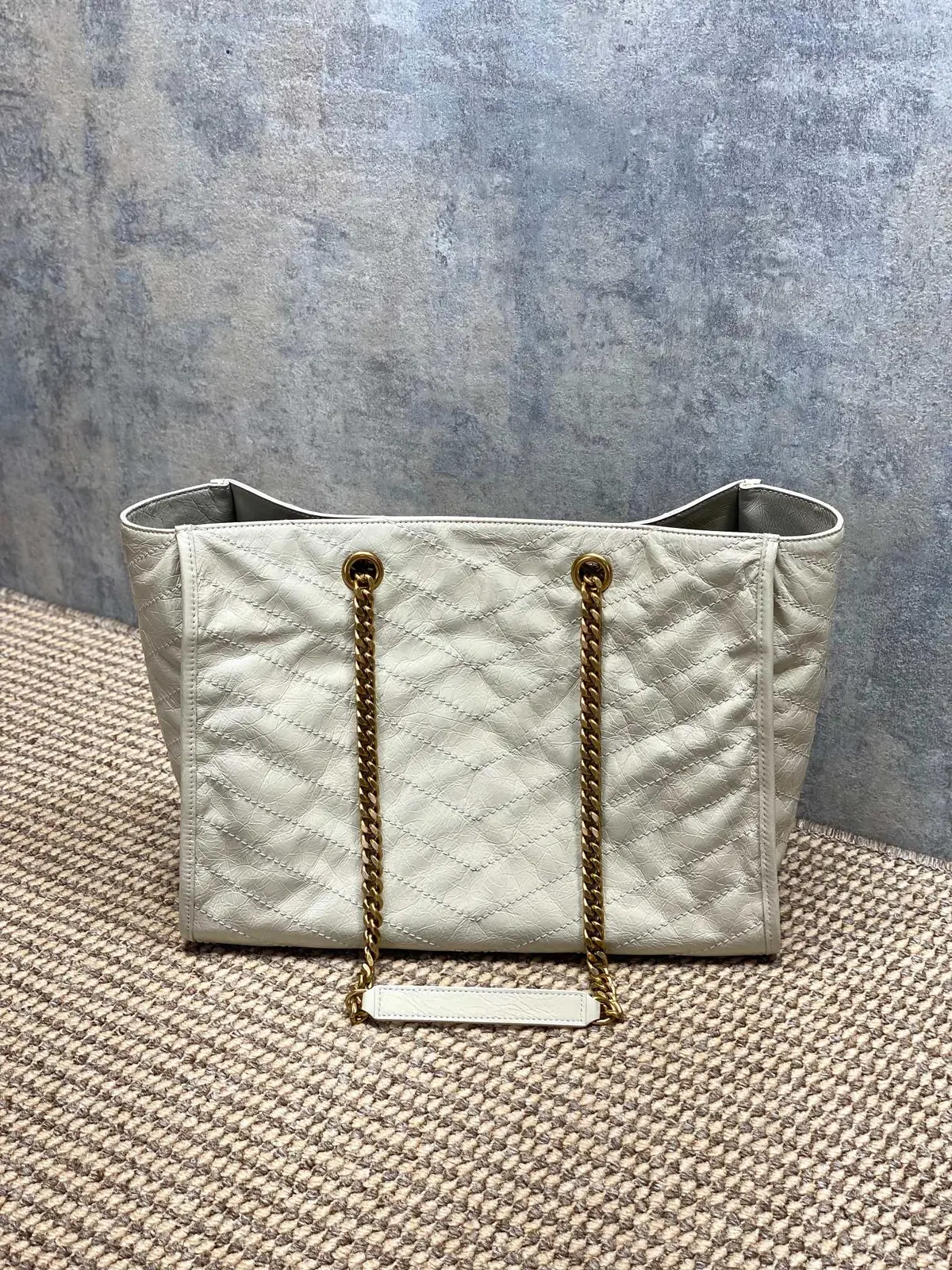 YSL Style Black Leather Tote Bag Lookbook Reference image 3