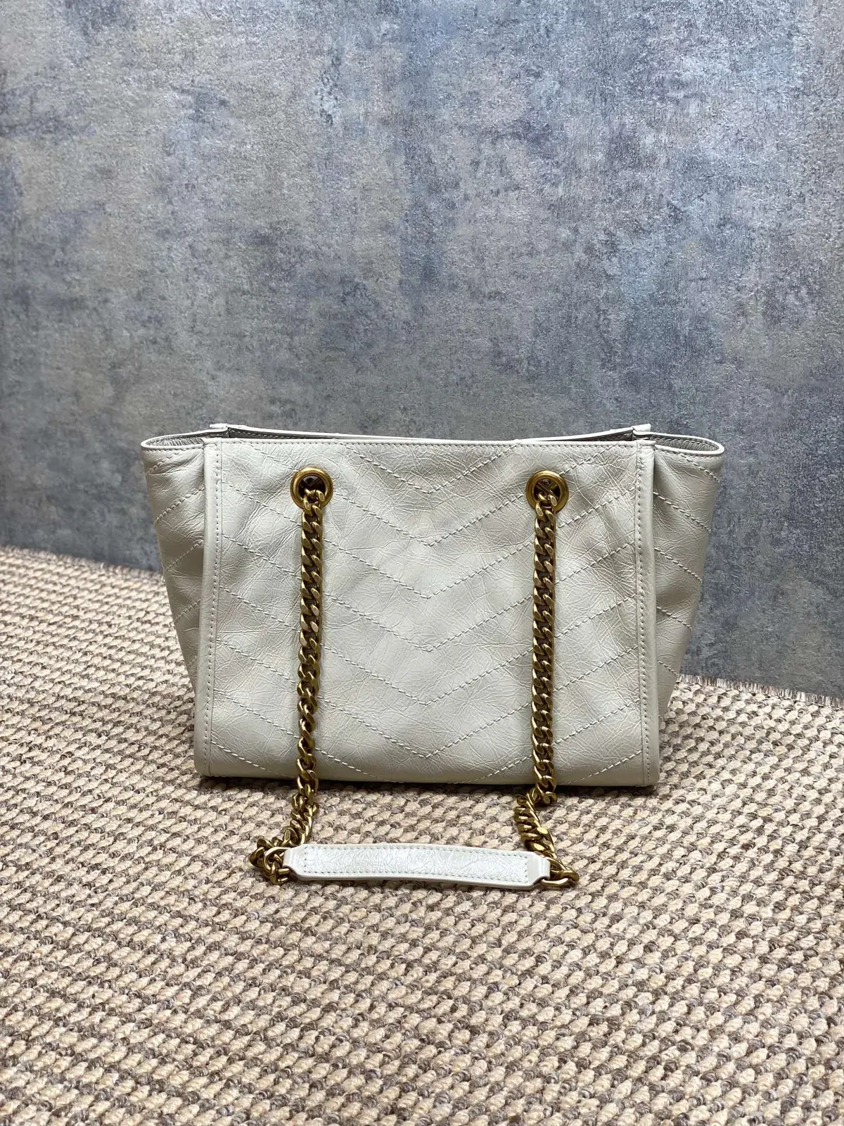 YSL Style Black Leather Tote Bag Lookbook Reference image 3