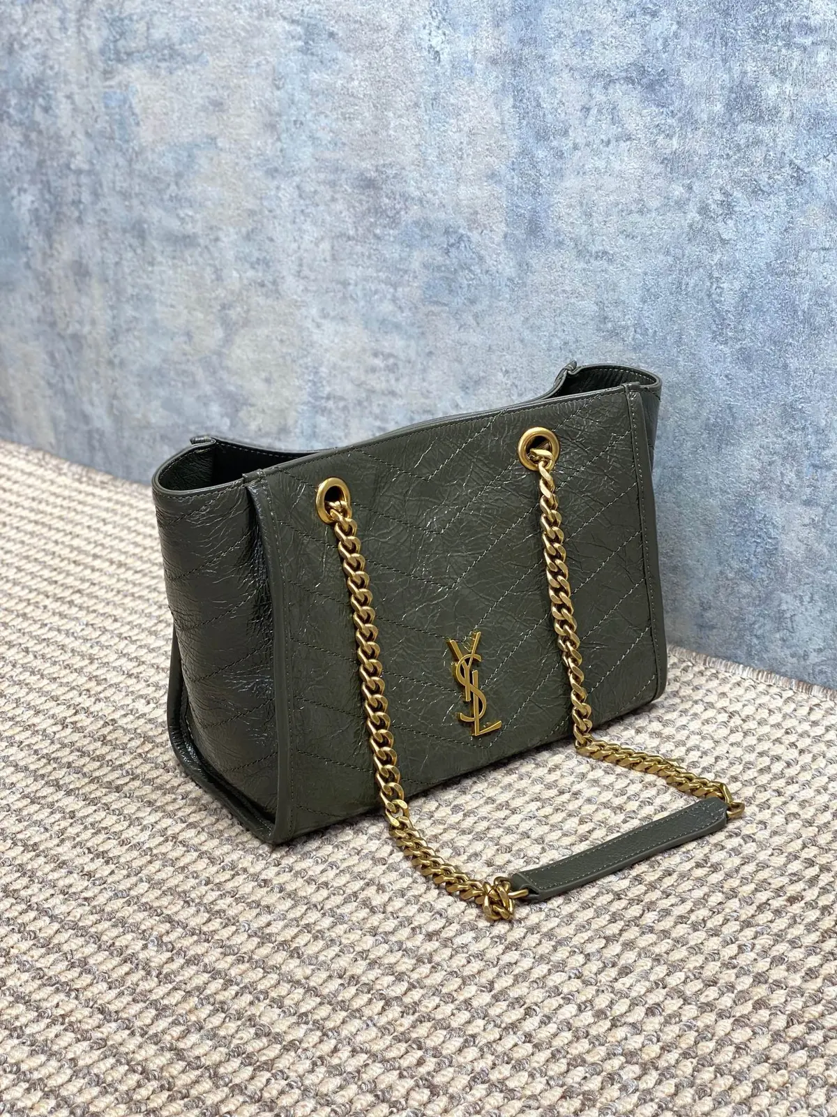 YSL Style Black Leather Tote Bag Lookbook Reference image 2