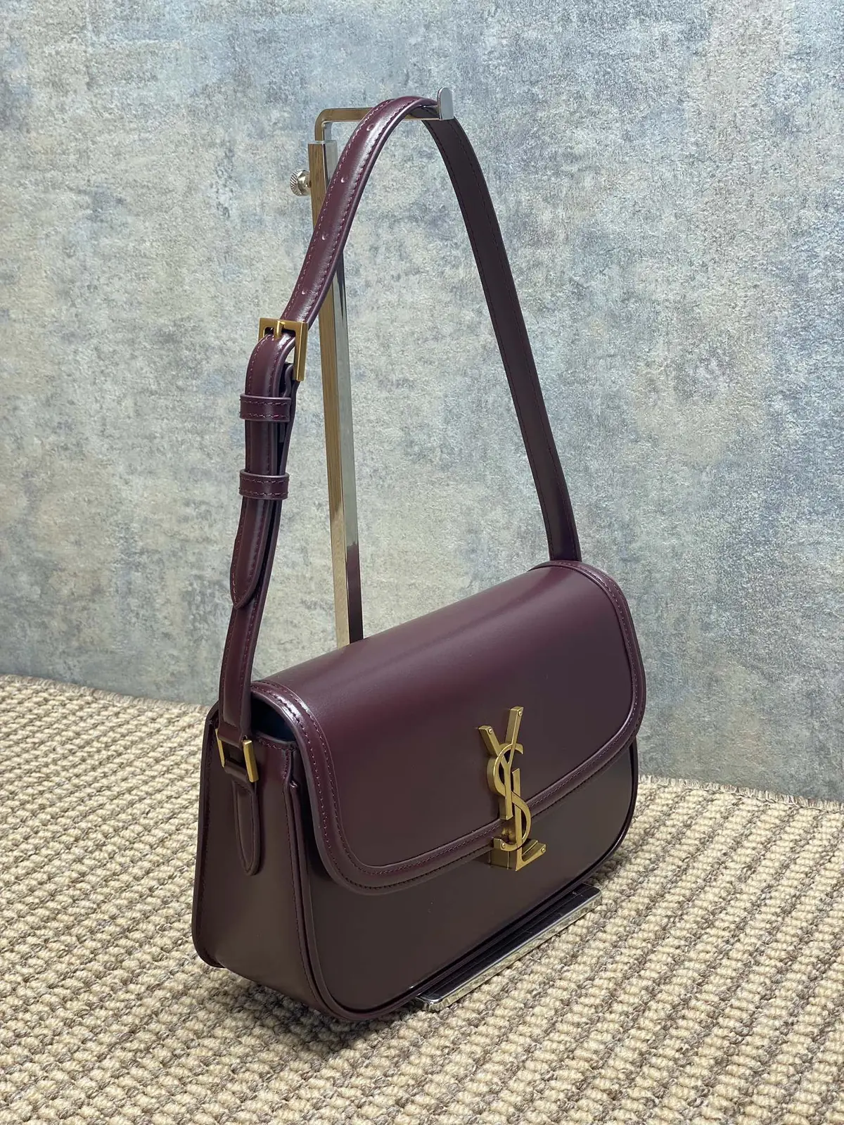 YSL Style Gold Leather Shoulder Bag Lookbook Reference image 2