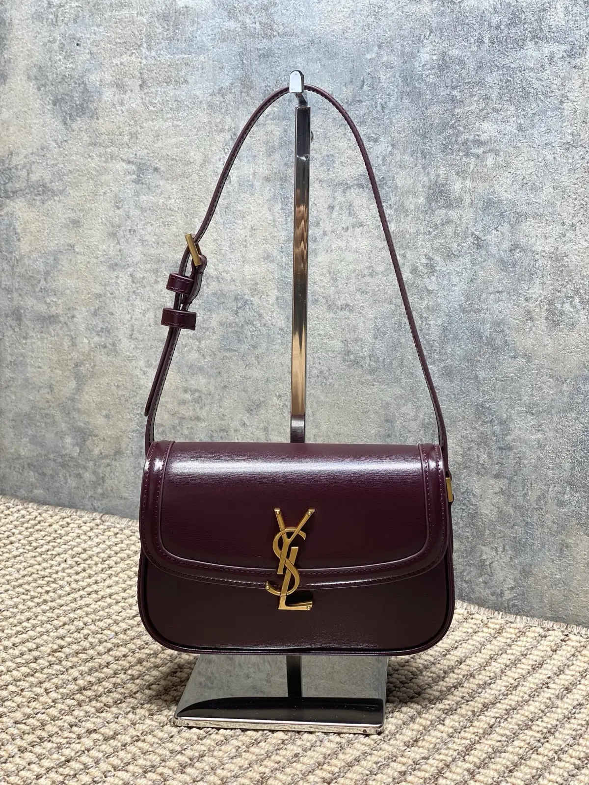 YSL Style Gold Leather Shoulder Bag Lookbook Reference image 1