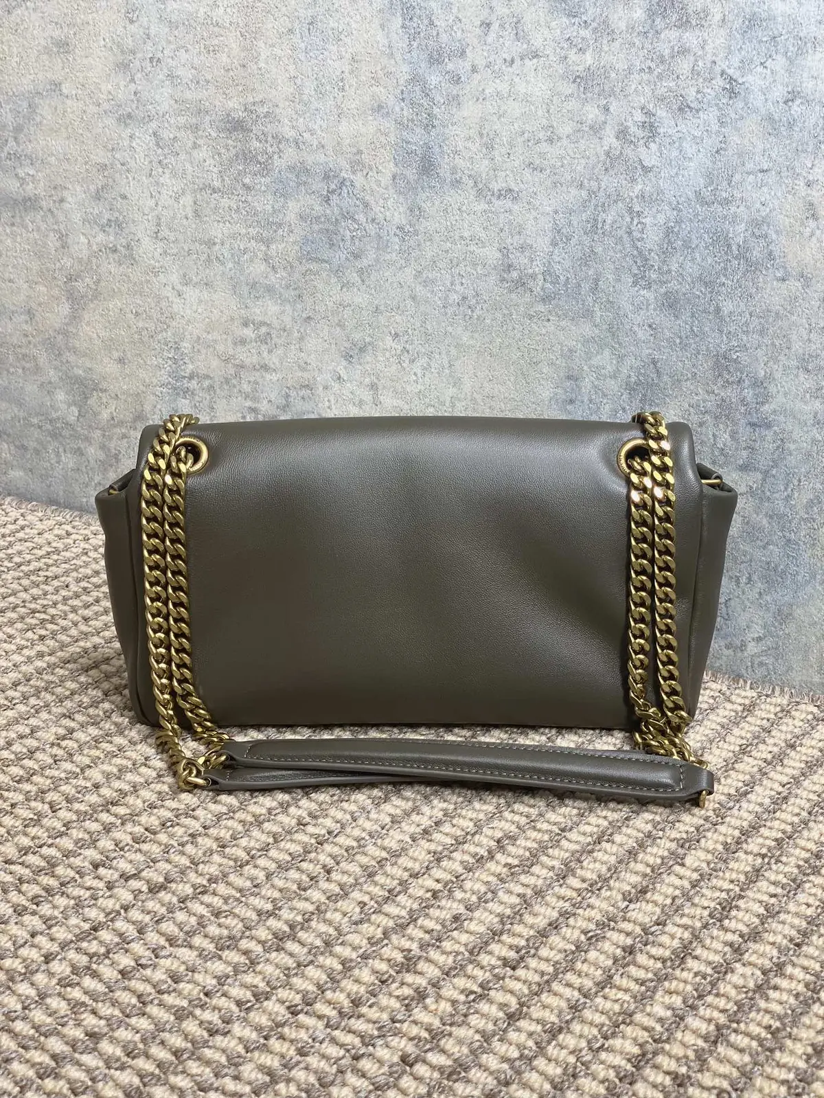 YSL Style Gold Leather Wallet Lookbook Reference image 2