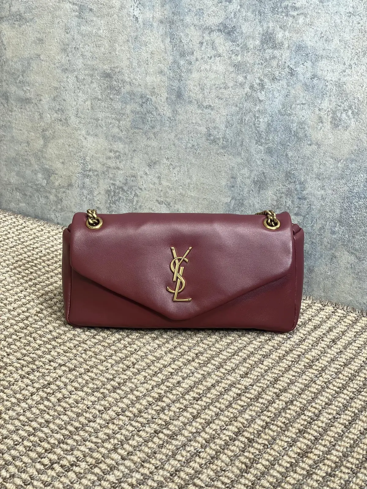 YSL Style Gold Leather Wallet Lookbook Reference image 1