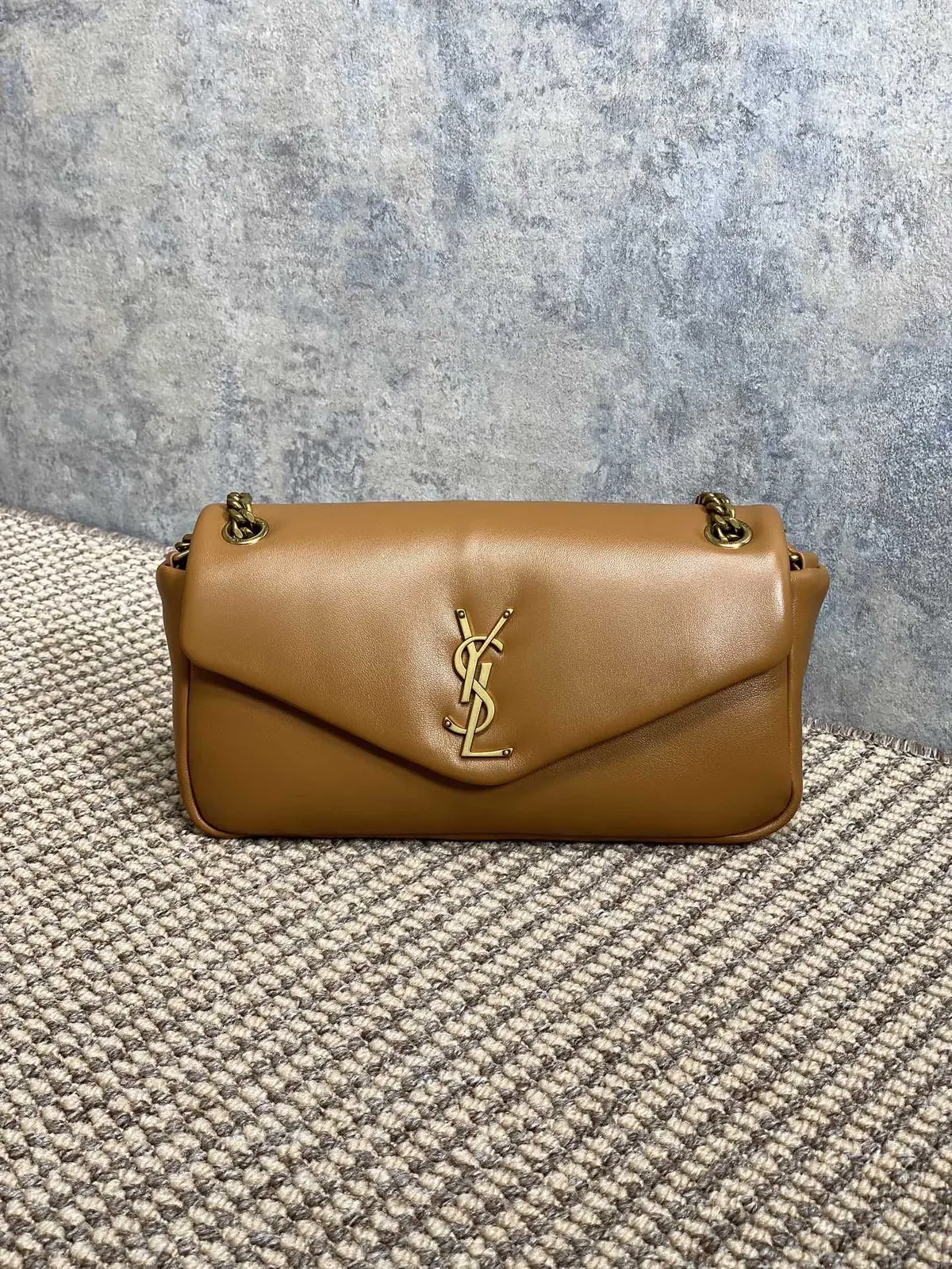 YSL Style Gold Leather Wallet Lookbook Reference image 1