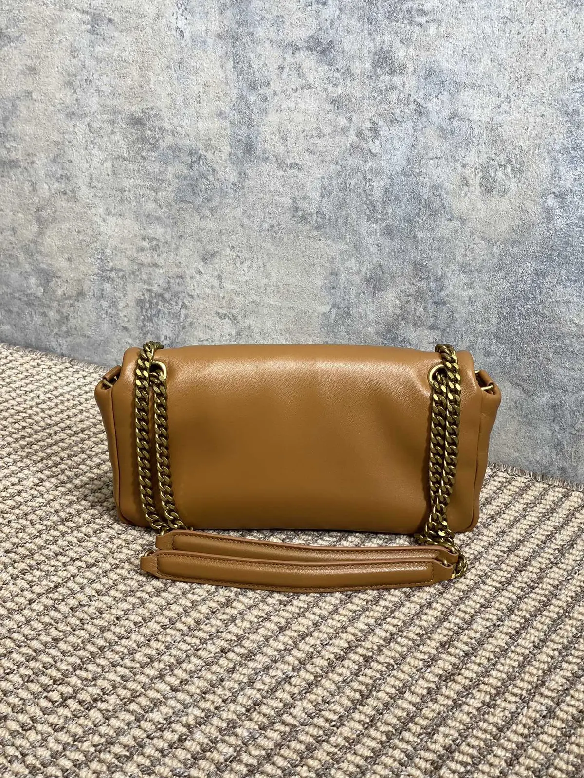 YSL Style Gold Leather Wallet Lookbook Reference image 2