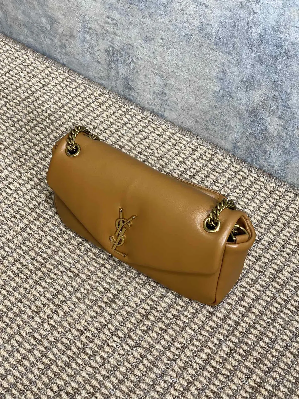 YSL Style Gold Leather Wallet Lookbook Reference image 4