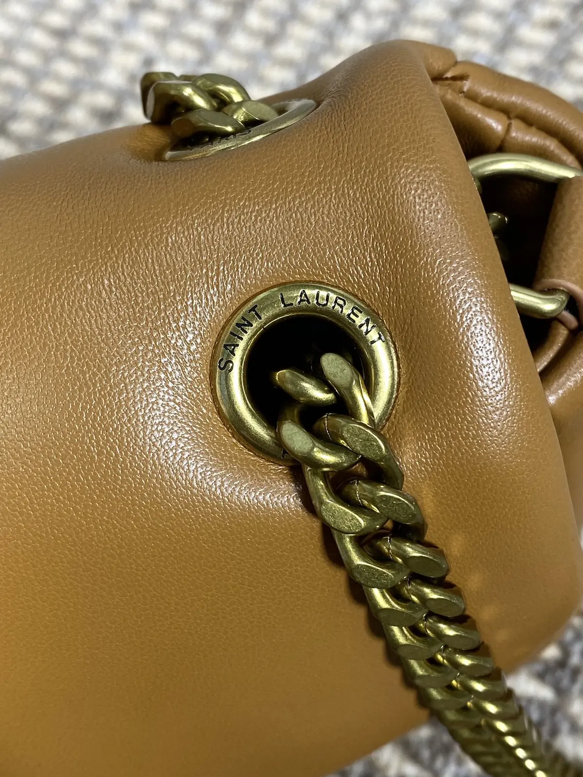 YSL Style Gold Leather Wallet Lookbook Reference image 6