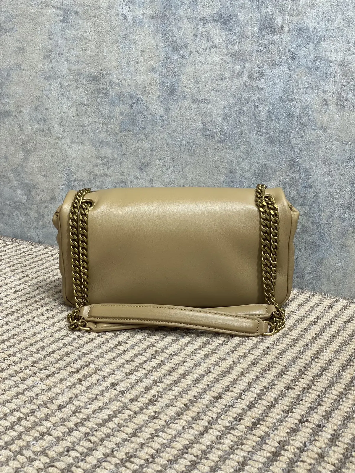 YSL Style Gold Leather Wallet Lookbook Reference image 2