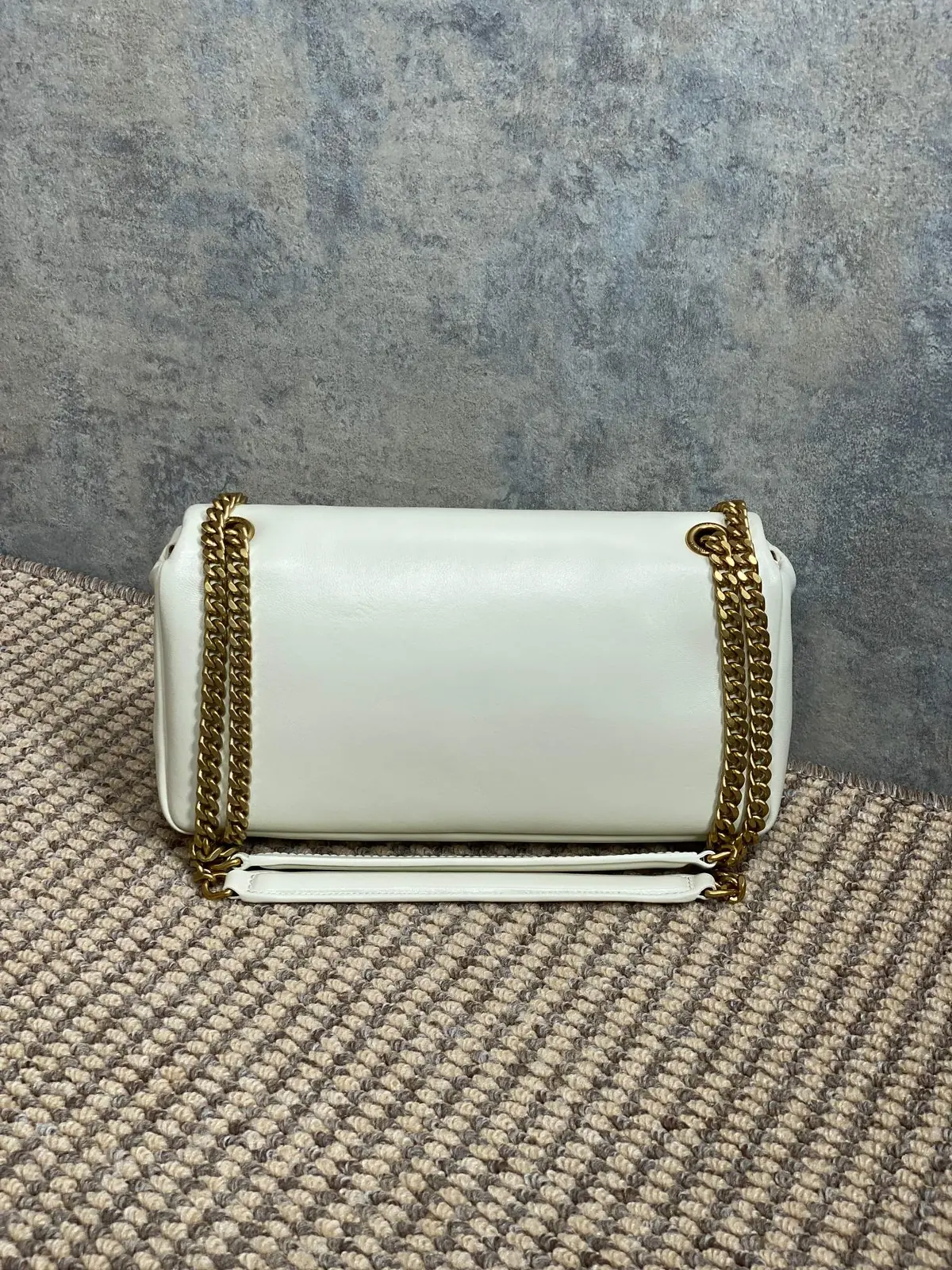 YSL Style Gold Leather Wallet Lookbook Reference image 2